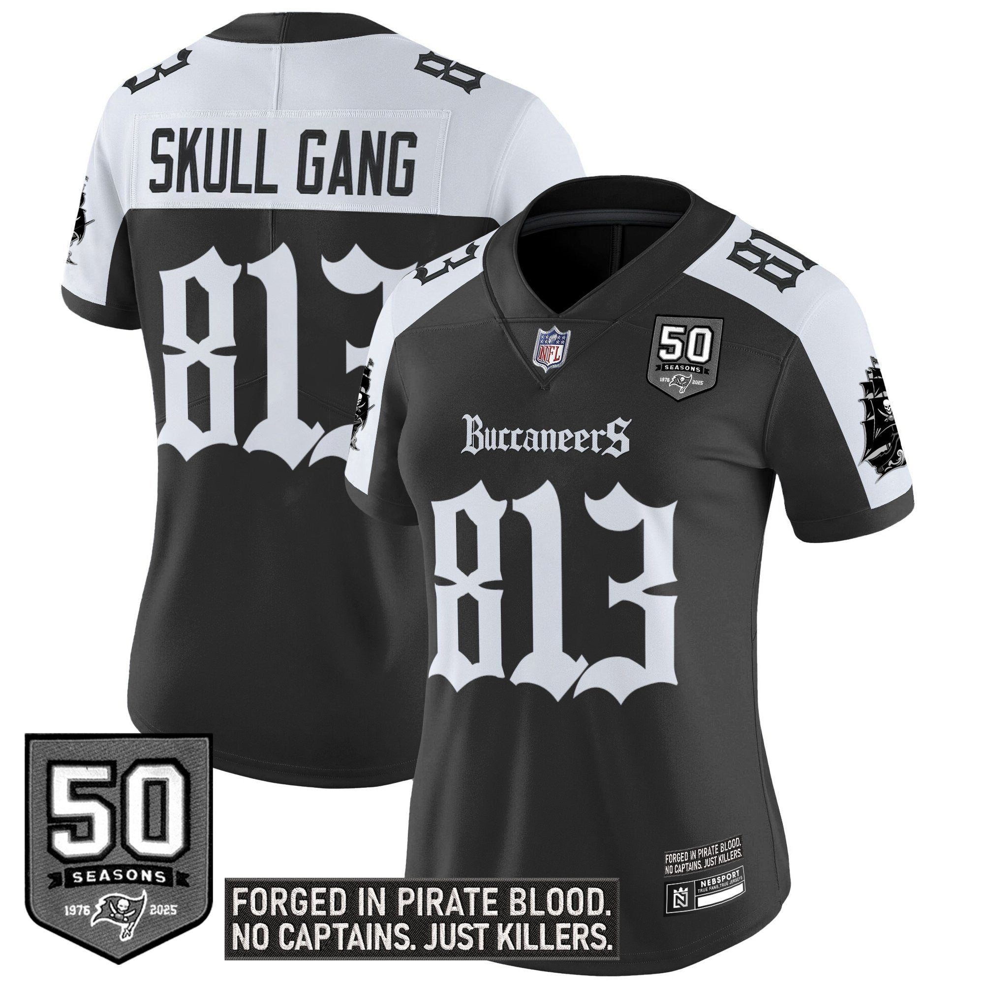 Women's Tampa Bay Buccaneers 'Gothic Pirate Shadows Edition' Vapor Limited Jersey - All Stitched