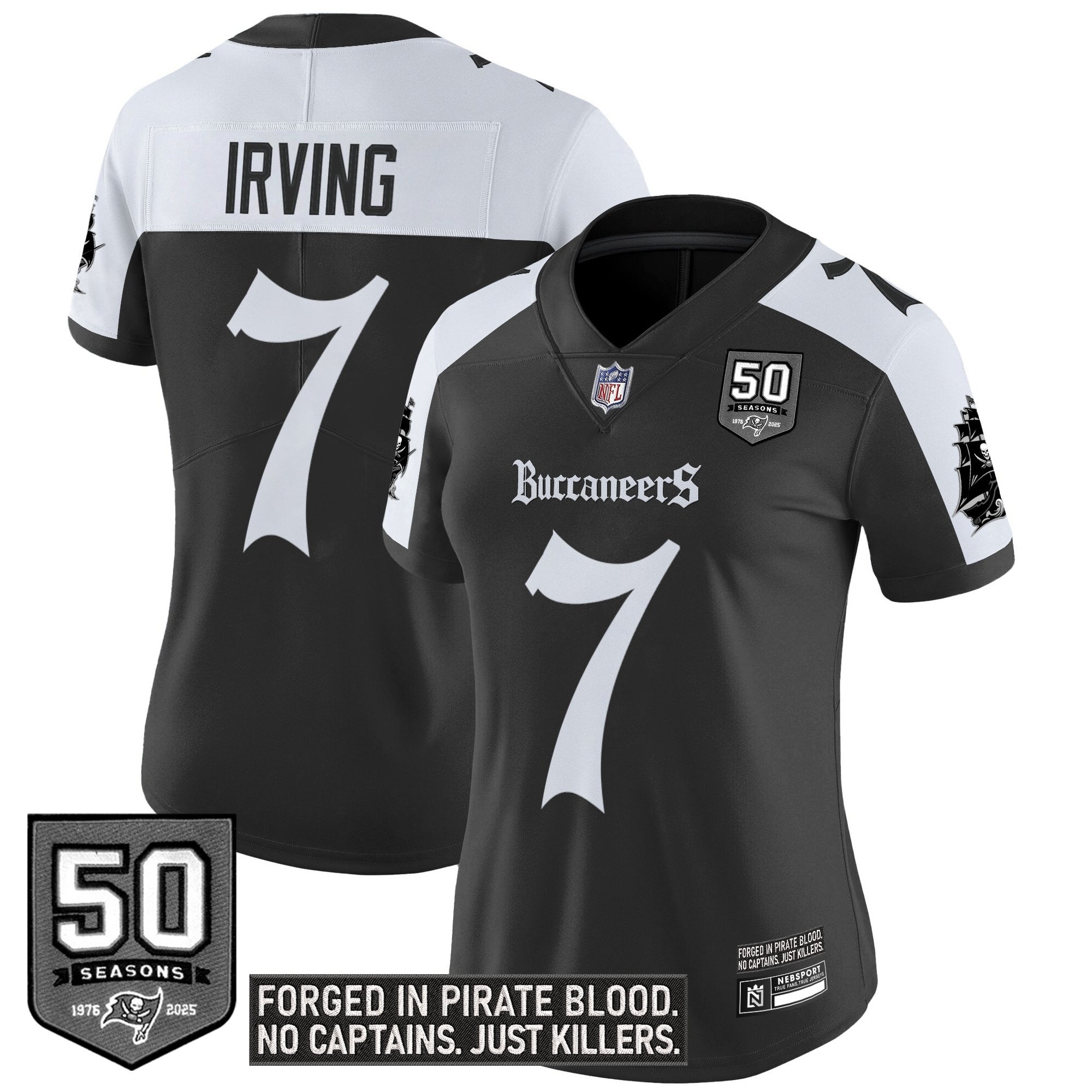 Women's Tampa Bay Buccaneers 'Gothic Pirate Shadows Edition' Vapor Limited Jersey - All Stitched