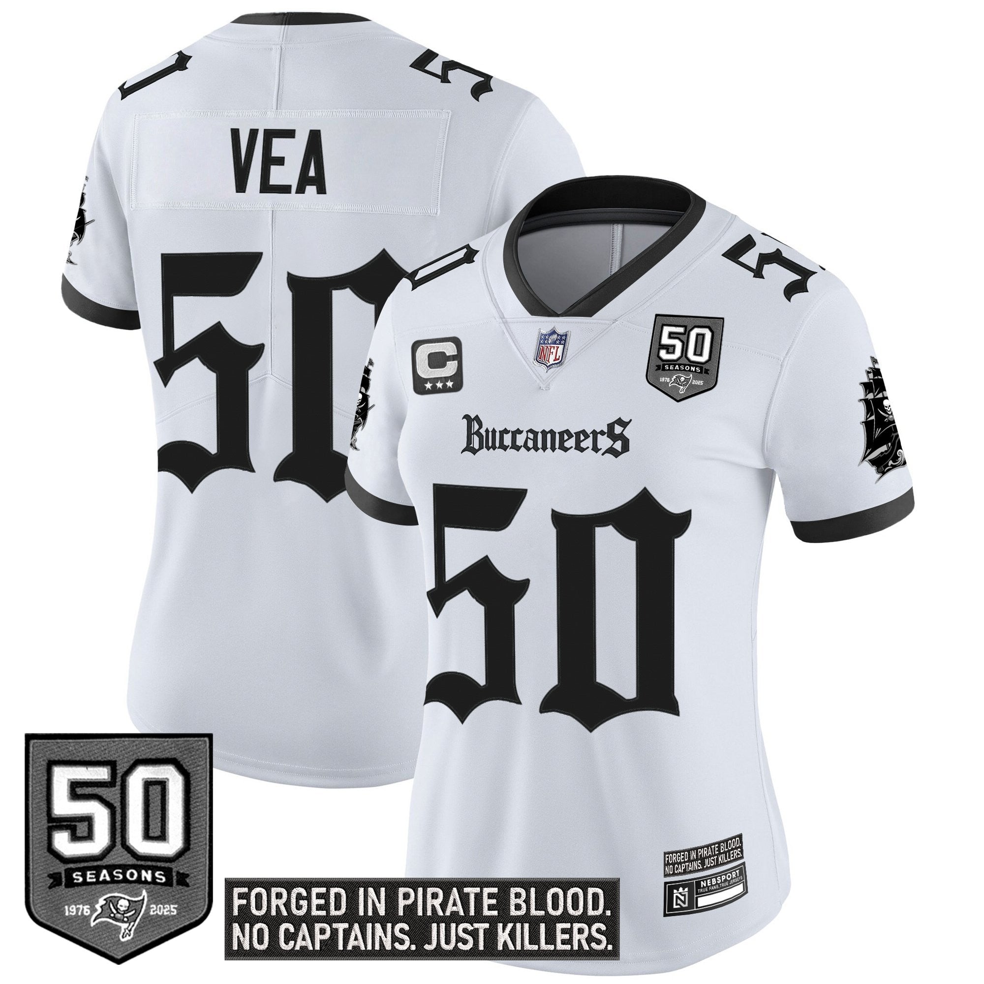 Women's Tampa Bay Buccaneers 'Gothic Pirate Shadows Edition' Vapor Limited Jersey - All Stitched