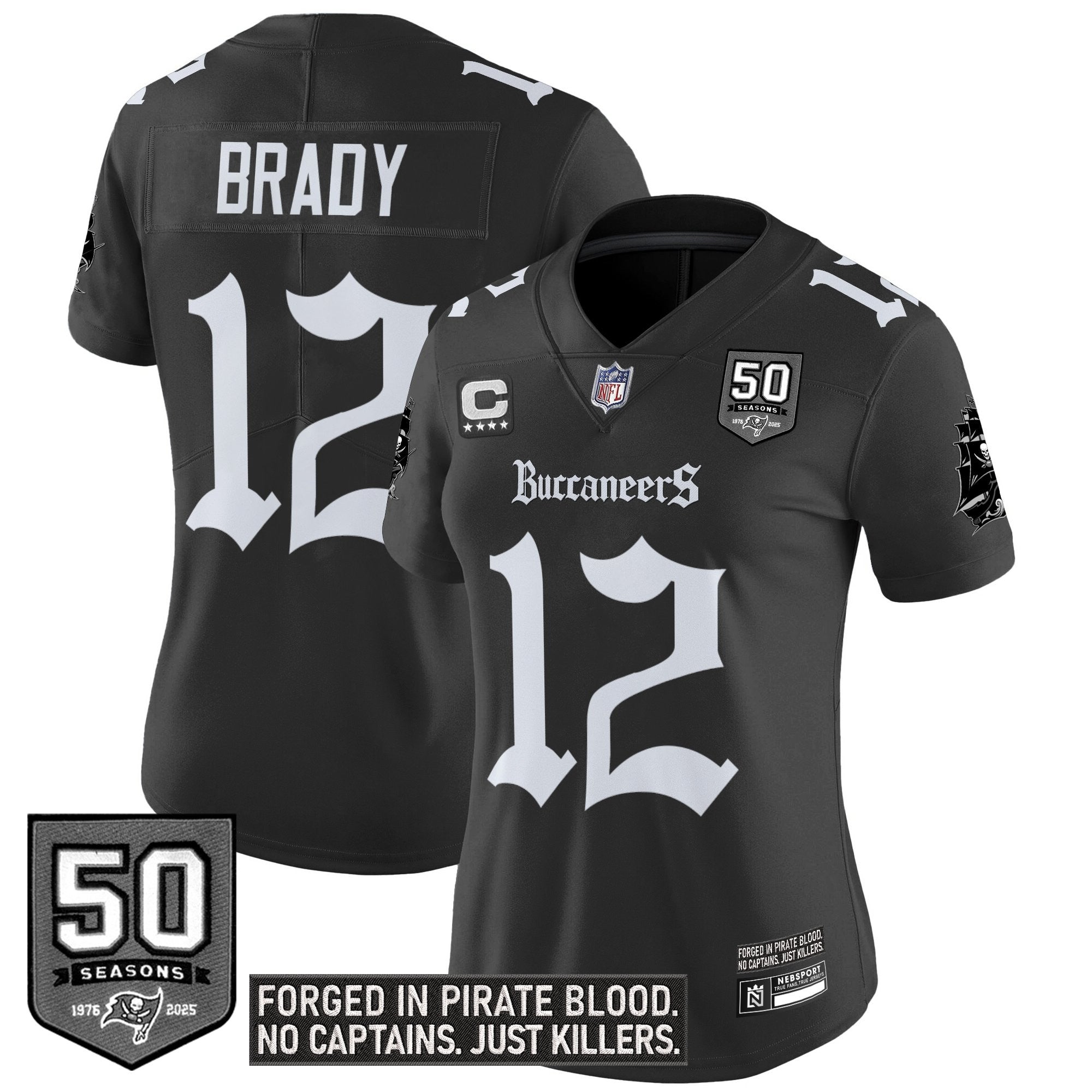 Women's Tampa Bay Buccaneers 'Gothic Pirate Shadows Edition' Vapor Limited Jersey - All Stitched