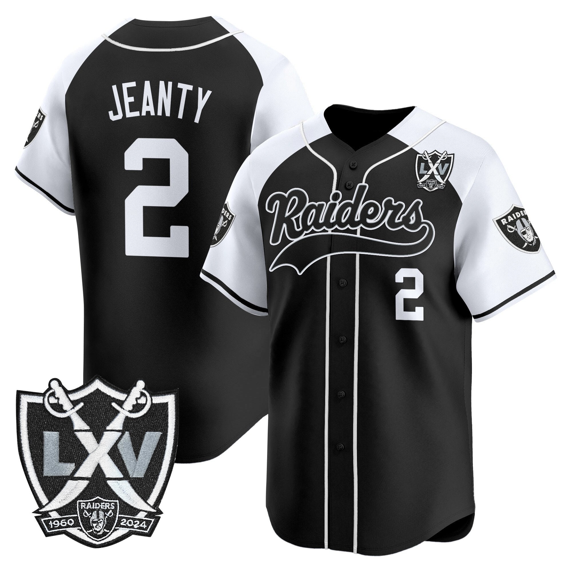 Men's Las Vegas Raiders 65th Anniversary Patch Vapor Baseball Jersey - All Stitched