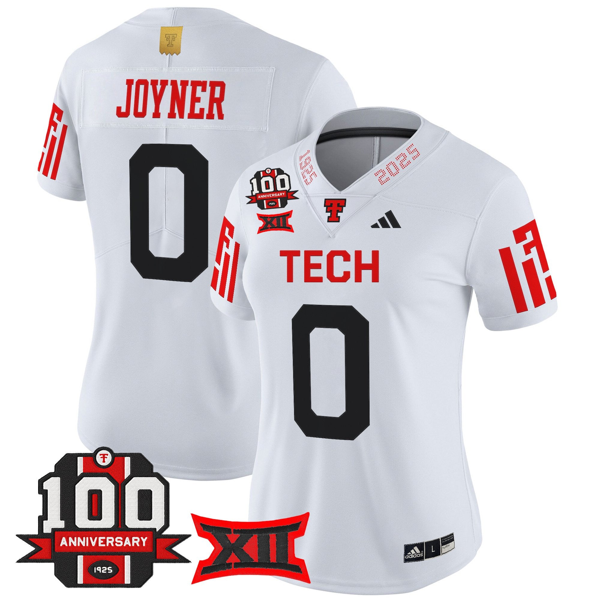 Women's Texas Tech Red Raiders 2025 Vapor Limited Jersey - 100th Anniversary Patch - All Stitched