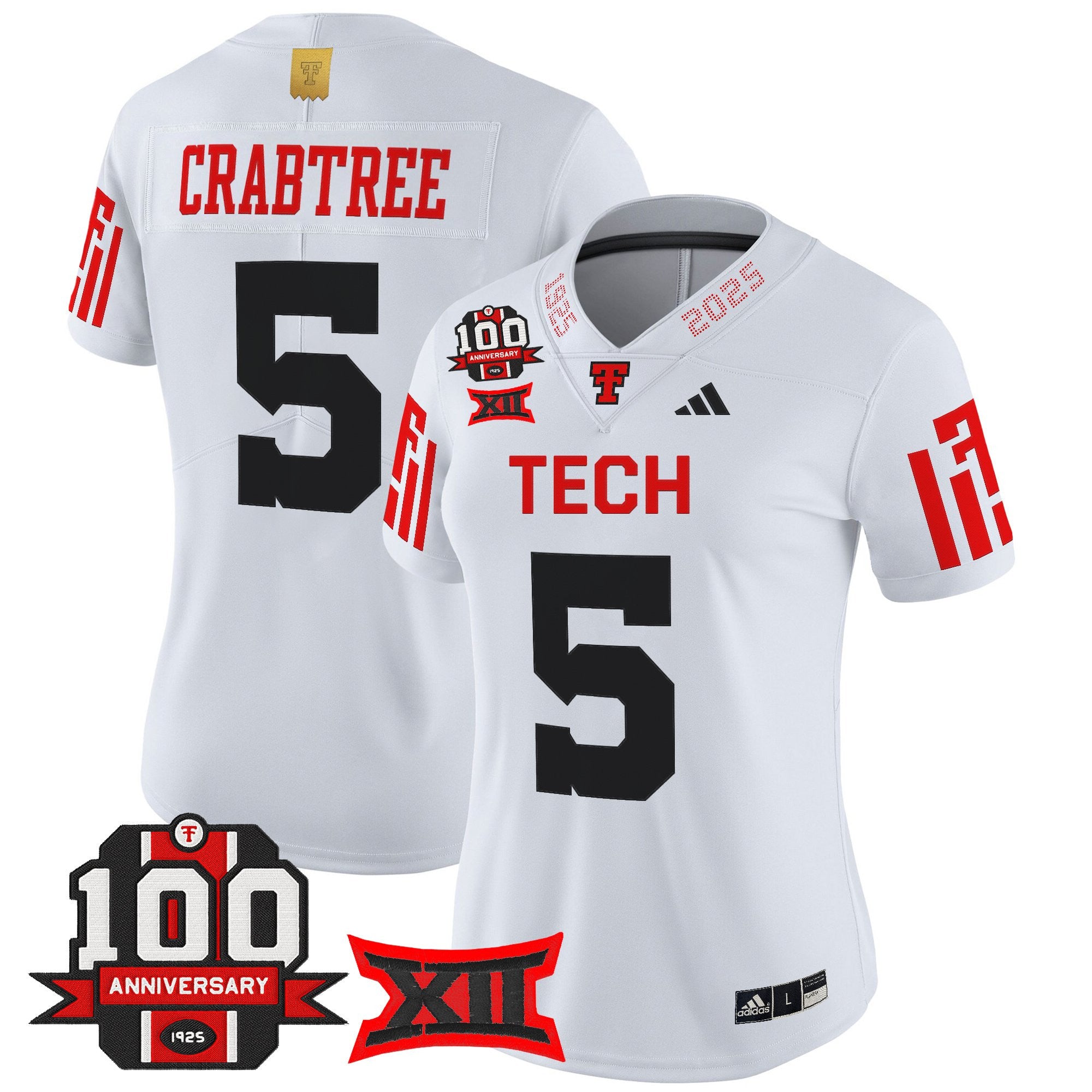 Women's Texas Tech Red Raiders 2025 Vapor Limited Jersey - 100th Anniversary Patch - All Stitched
