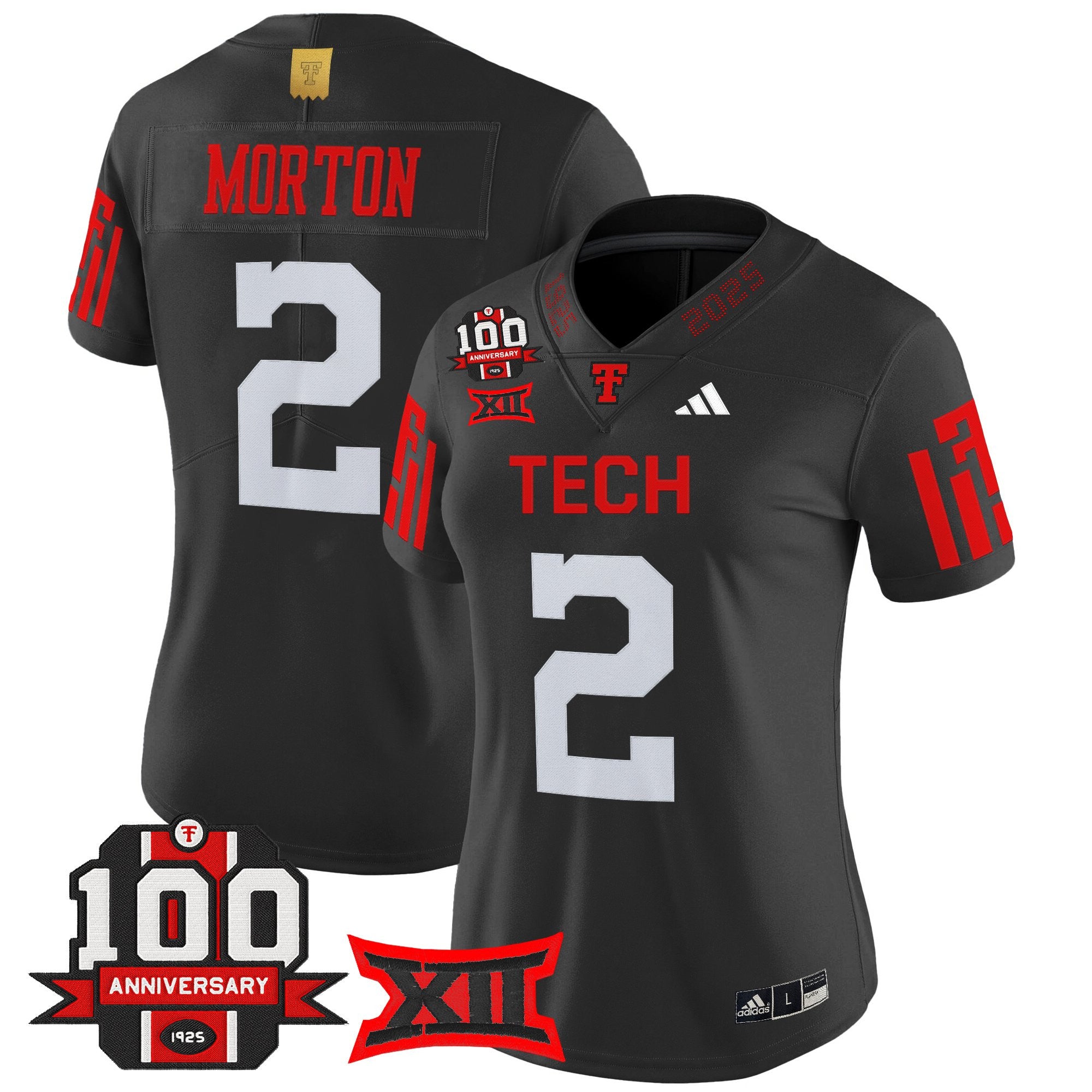 Women's Texas Tech Red Raiders 2025 Vapor Limited Jersey - 100th Anniversary Patch - All Stitched