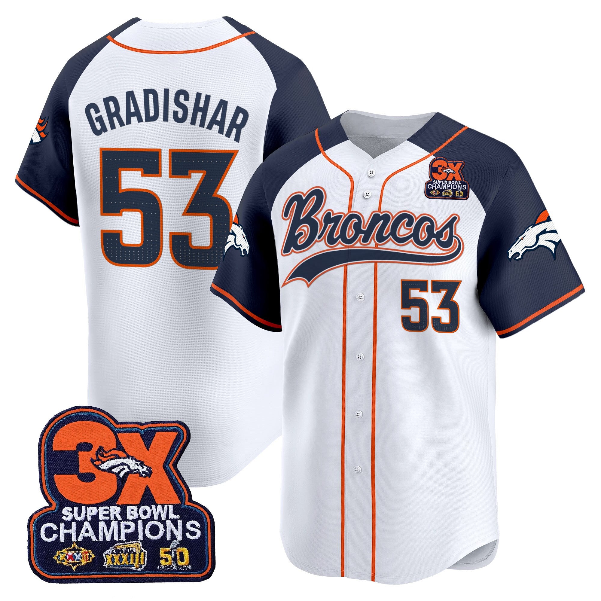 Men's Denver Broncos 2025 Vapor Baseball Jersey - All Stitched