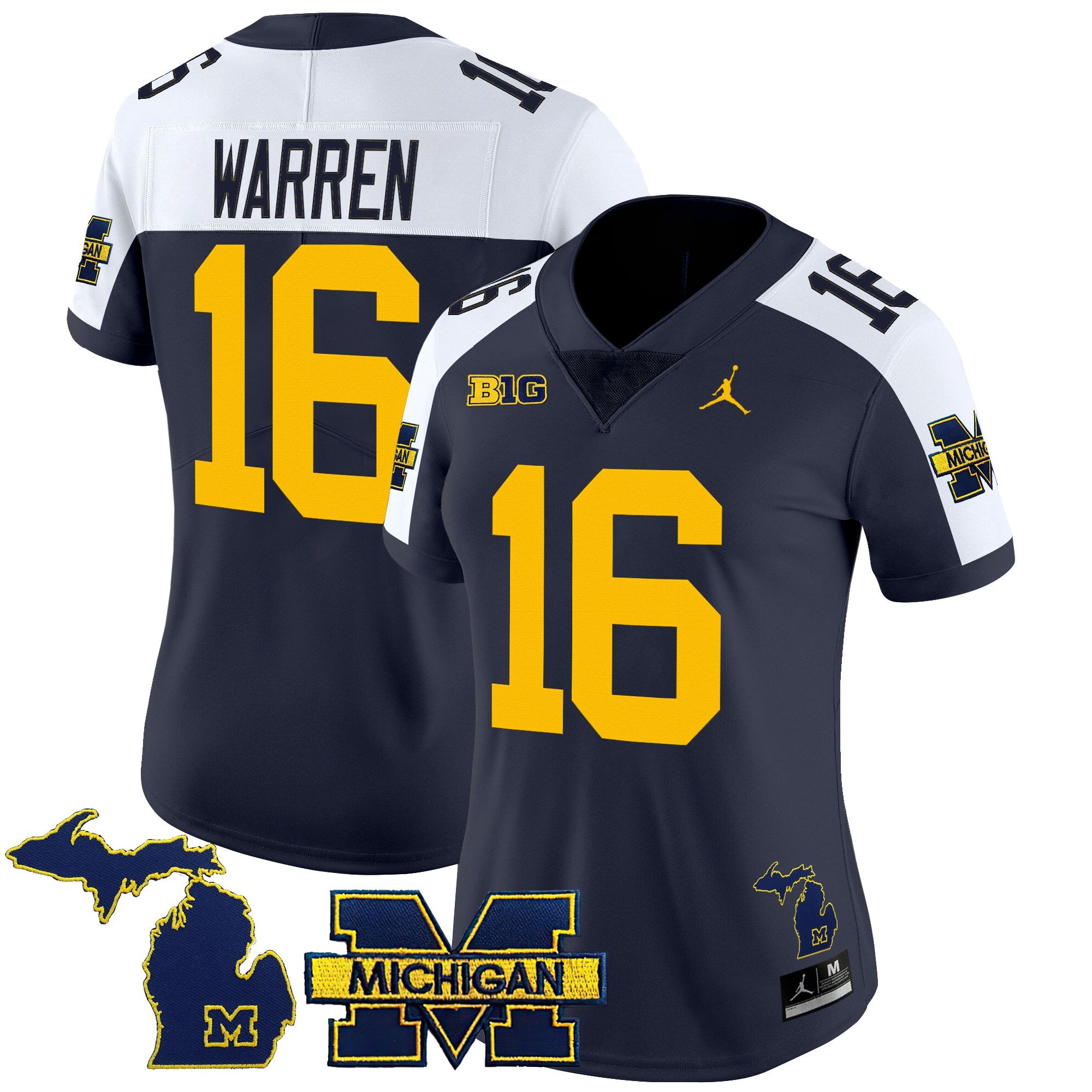 Women's Michigan Wolverines 2025 Vapor Limited Jersey - All Stitched