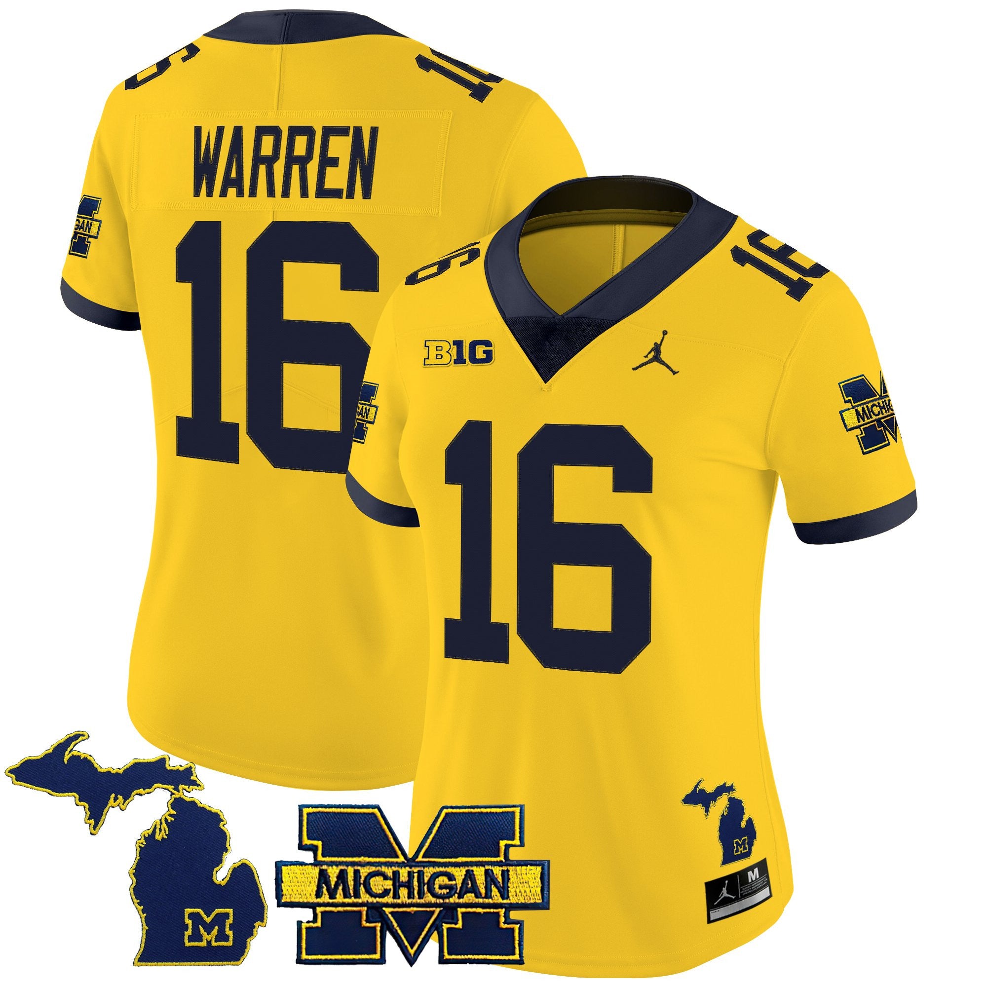 Women's Michigan Wolverines 2025 Vapor Limited Jersey - All Stitched