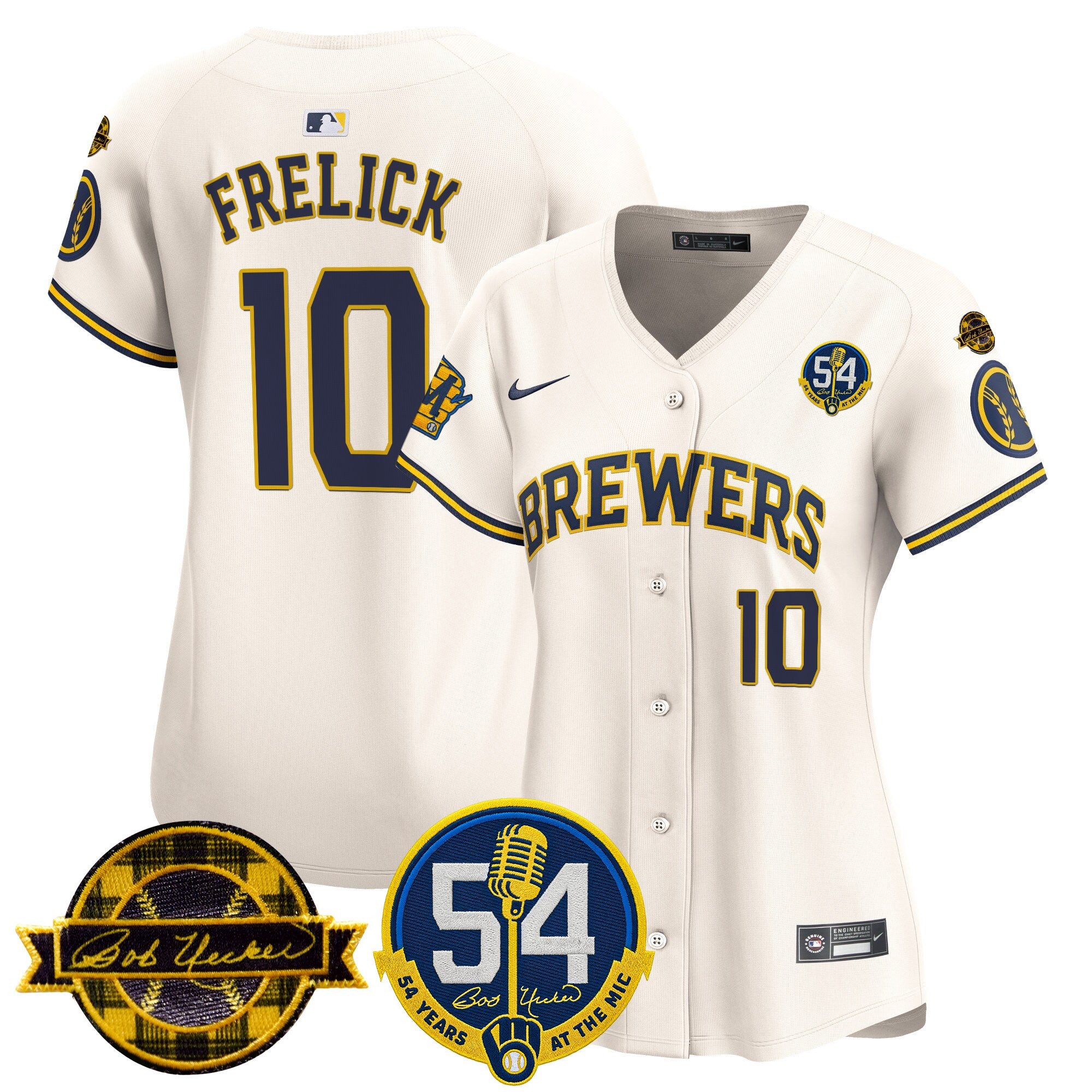 Women's Milwaukee Brewers 'Bob Uecker - 54 Seasons for Brewers' Vapor Premier Limited Jersey - All Stitched