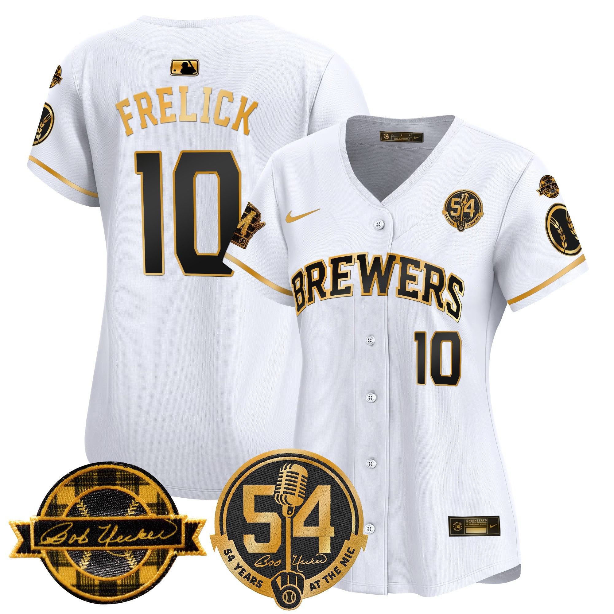 Women's Milwaukee Brewers 'Bob Uecker - 54 Seasons for Brewers' Vapor Premier Limited Jersey - All Stitched