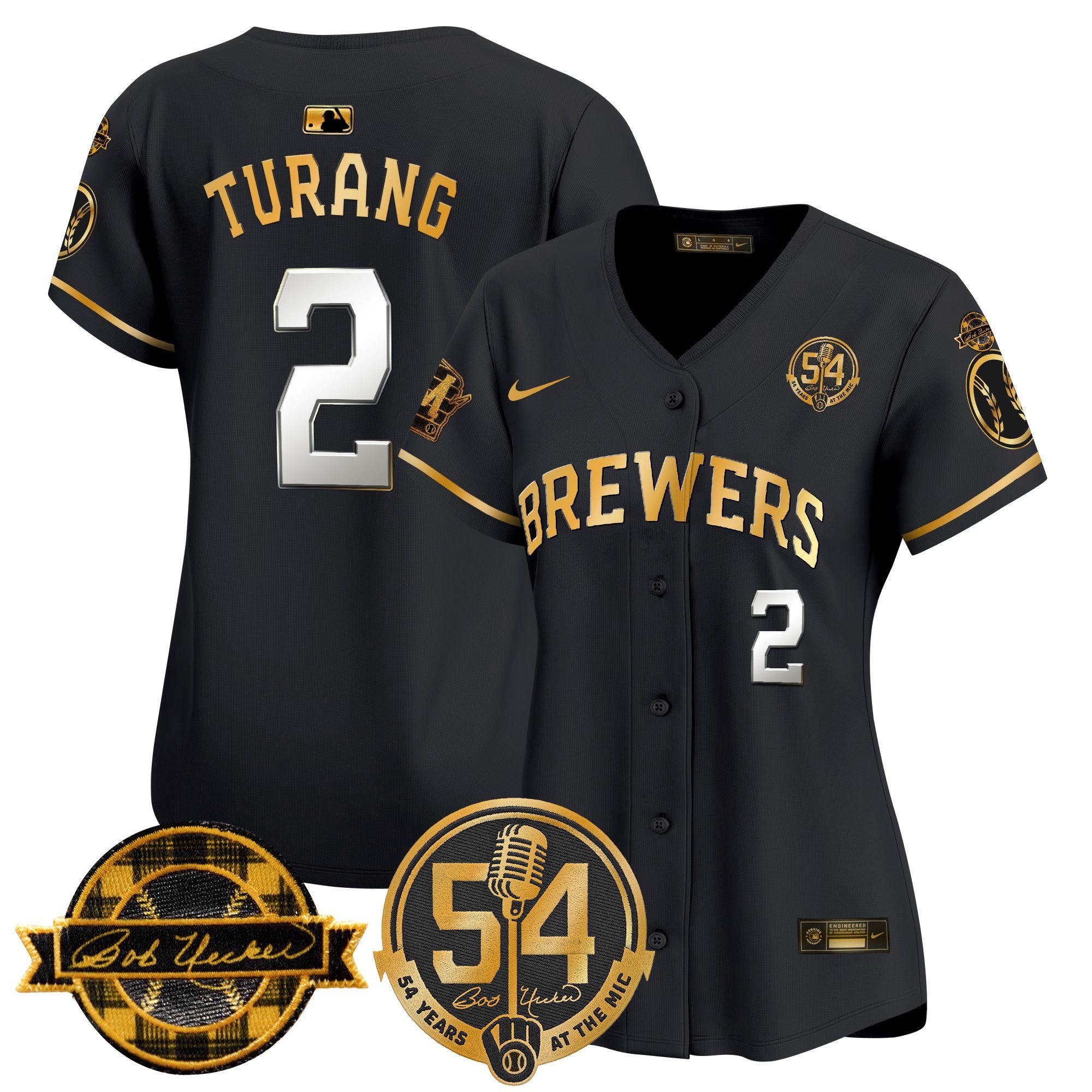 Women's Milwaukee Brewers 'Bob Uecker - 54 Seasons for Brewers' Vapor Premier Limited Jersey - All Stitched