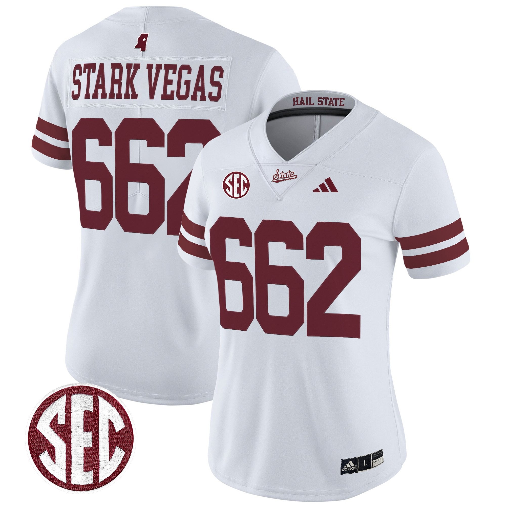Women's Mississippi State Bulldogs 'Dark Mode' Vapor Limited Jersey - All Stitched