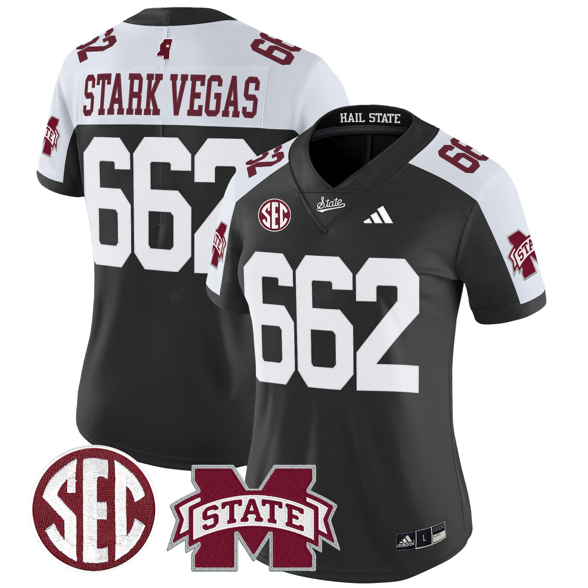 Women's Mississippi State Bulldogs 'Dark Mode' Vapor Limited Jersey - All Stitched