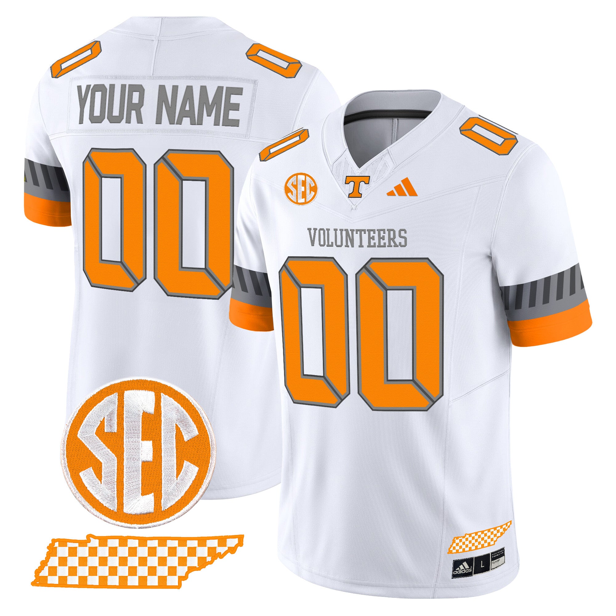 Tennessee Volunteers 2025 'Smokey Grey Series' Vapor Limited Custom Jersey V3 - All Stitched