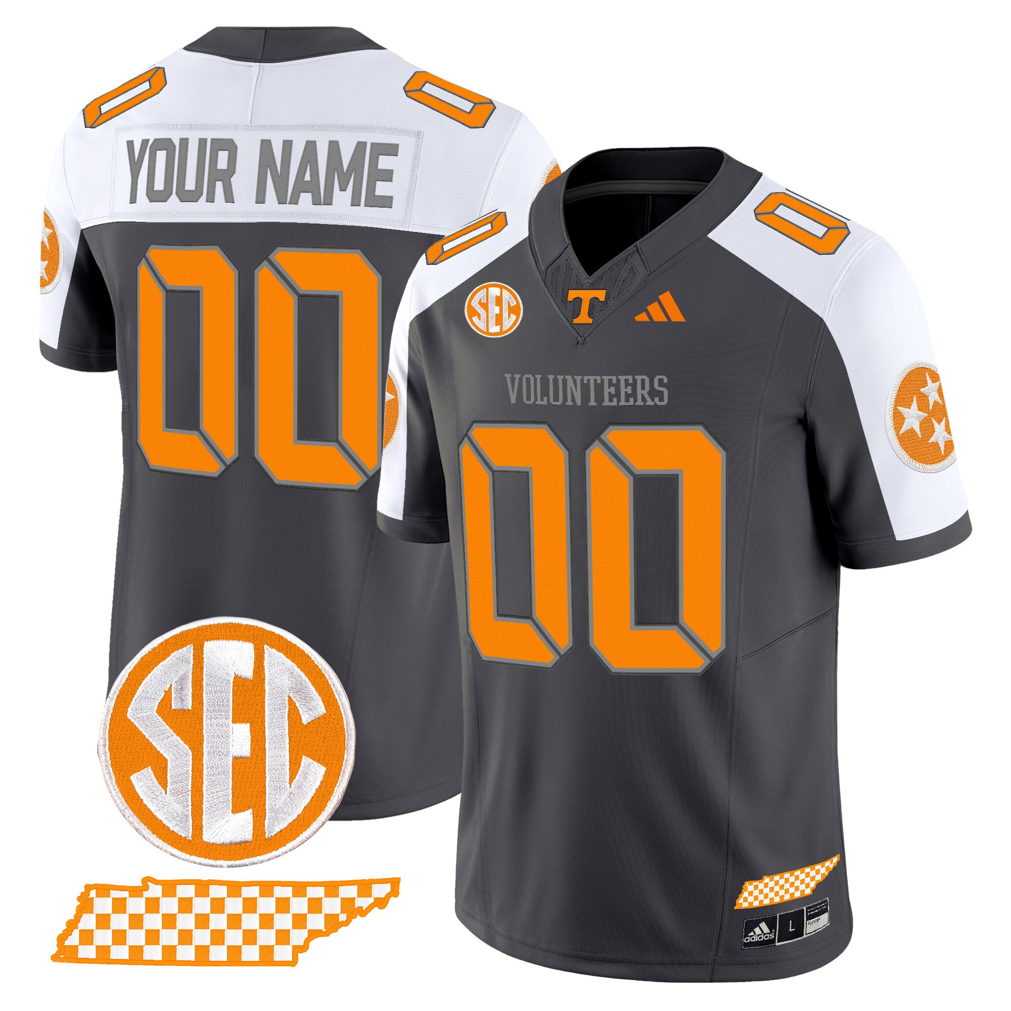 Tennessee Volunteers 2025 'Smokey Grey Series' Vapor Limited Custom Jersey V3 - All Stitched