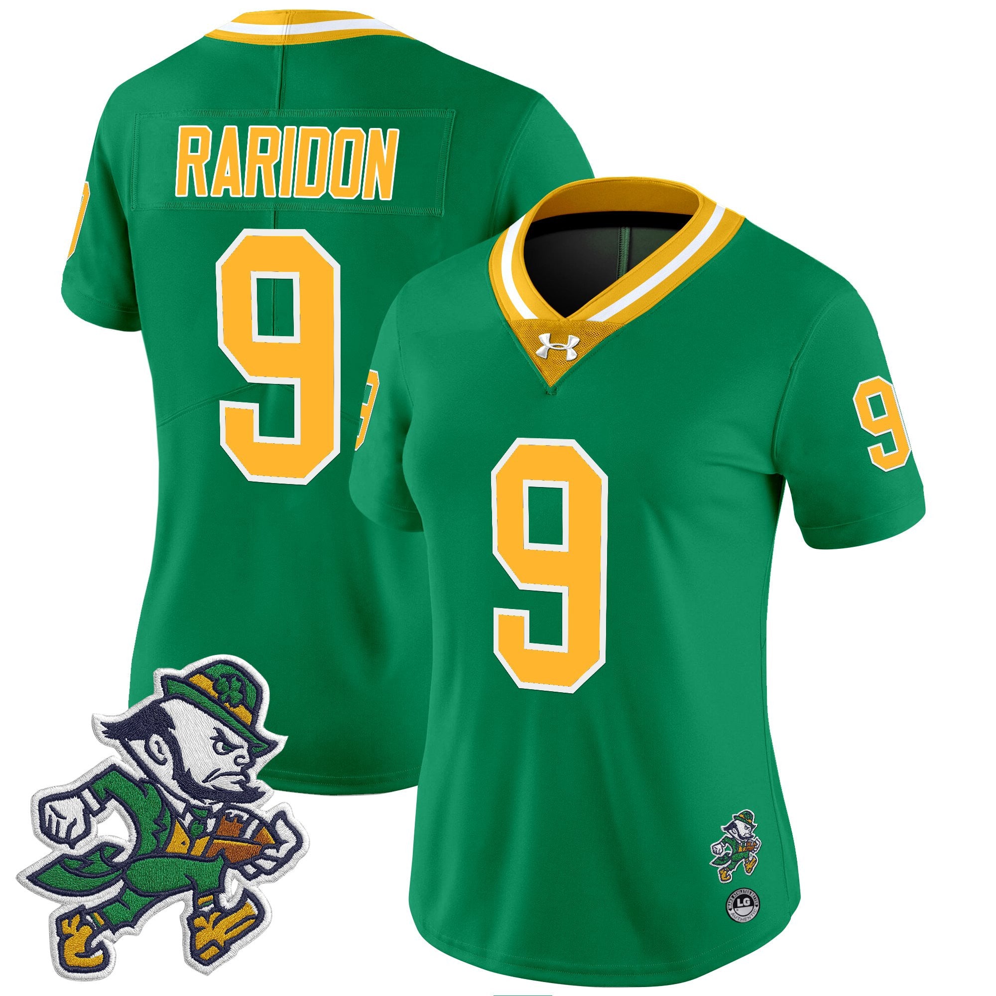 Women's Notre Dame Fighting Irish 2025 'Gridiron Leprechaun Edition' Vapor Limited Jersey – All Stitched