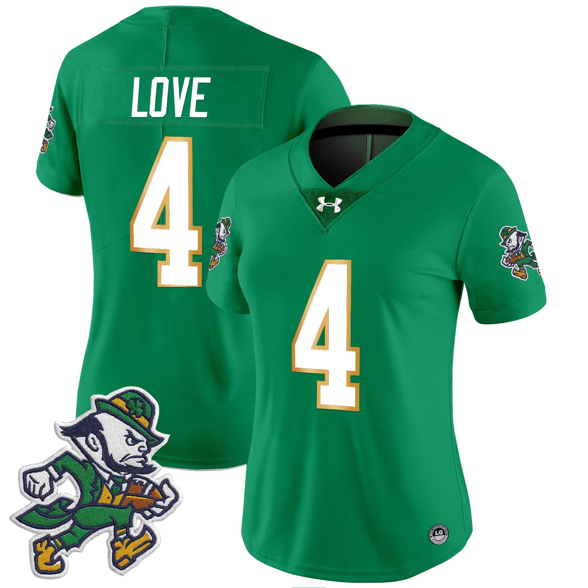 Women's Notre Dame Fighting Irish 2025 'Gridiron Leprechaun Edition' Vapor Limited Jersey – All Stitched