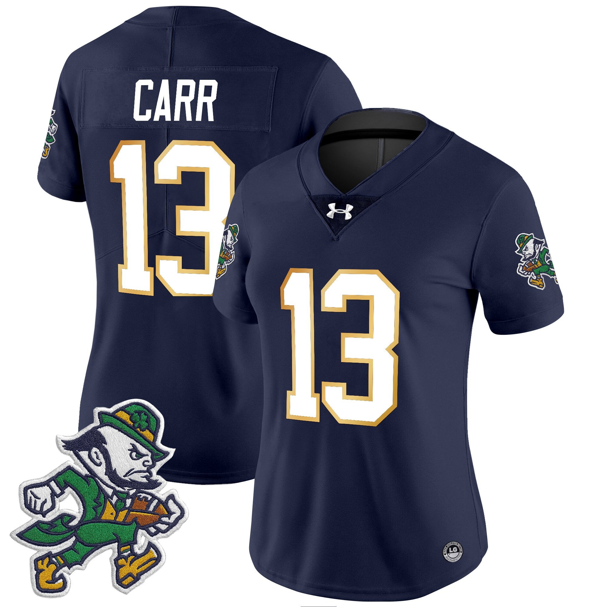 Women's Notre Dame Fighting Irish 2025 'Gridiron Leprechaun Edition' Vapor Limited Jersey – All Stitched