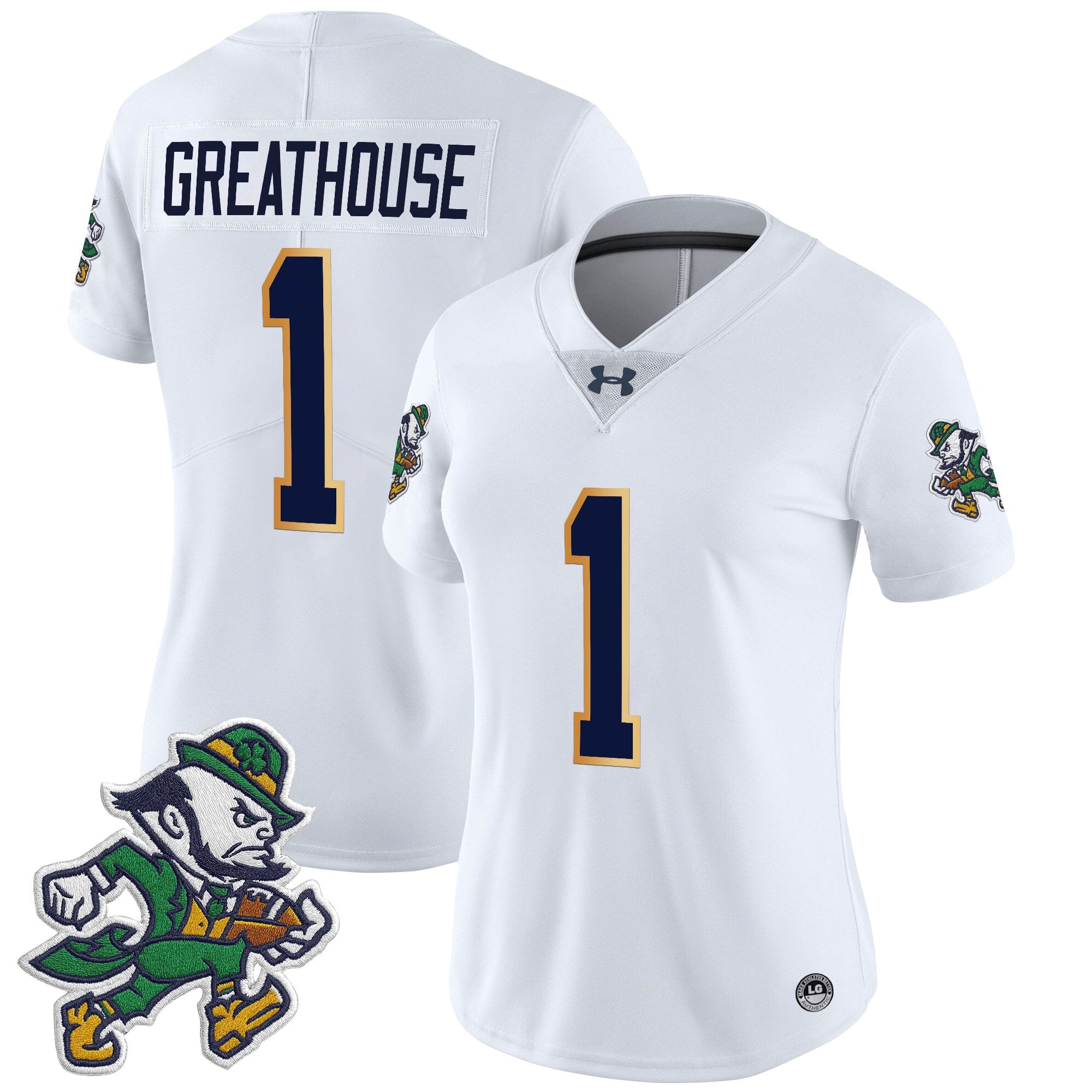 Women's Notre Dame Fighting Irish 2025 'Gridiron Leprechaun Edition' Vapor Limited Jersey – All Stitched