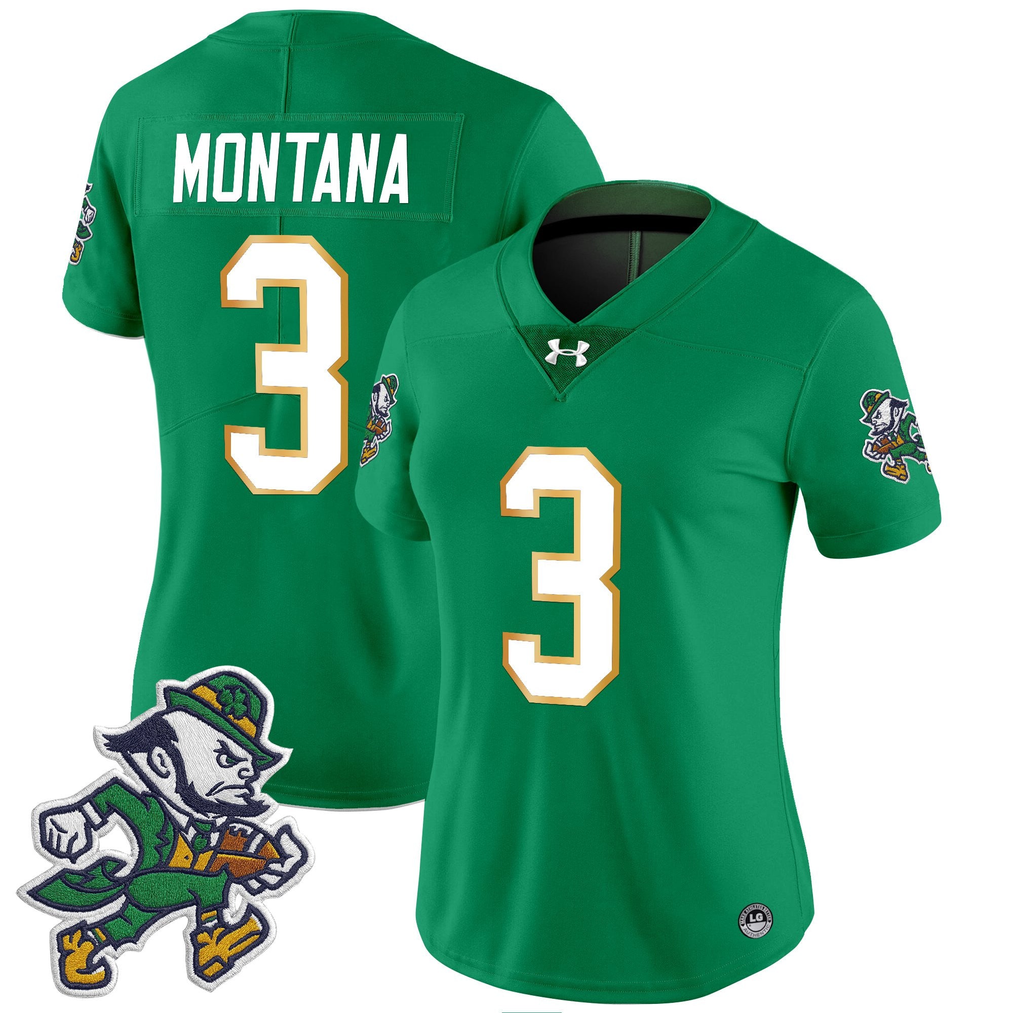 Women's Notre Dame Fighting Irish 2025 'Gridiron Leprechaun Edition' Vapor Limited Jersey – All Stitched