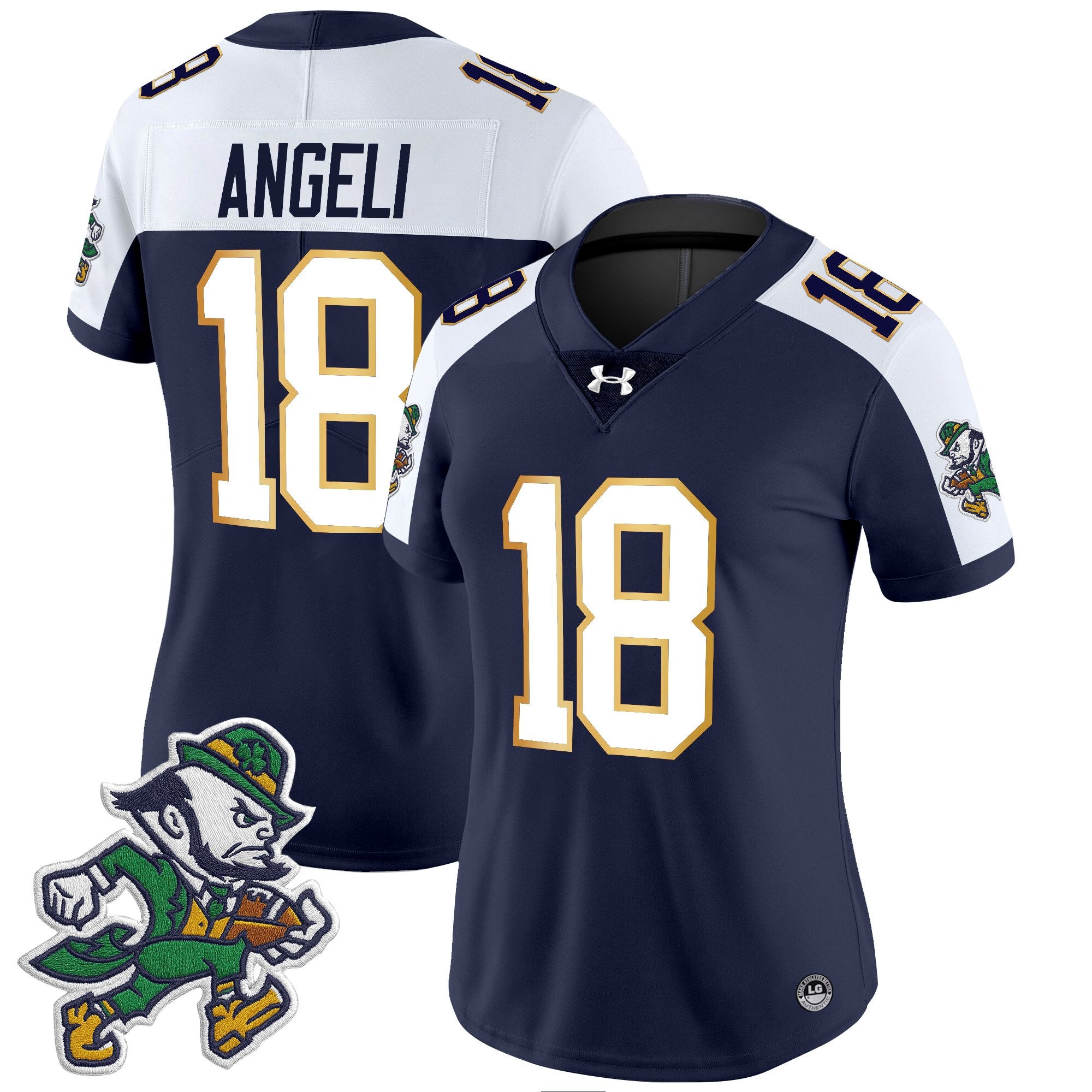 Women's Notre Dame Fighting Irish 2025 'Gridiron Leprechaun Edition' Vapor Limited Jersey – All Stitched