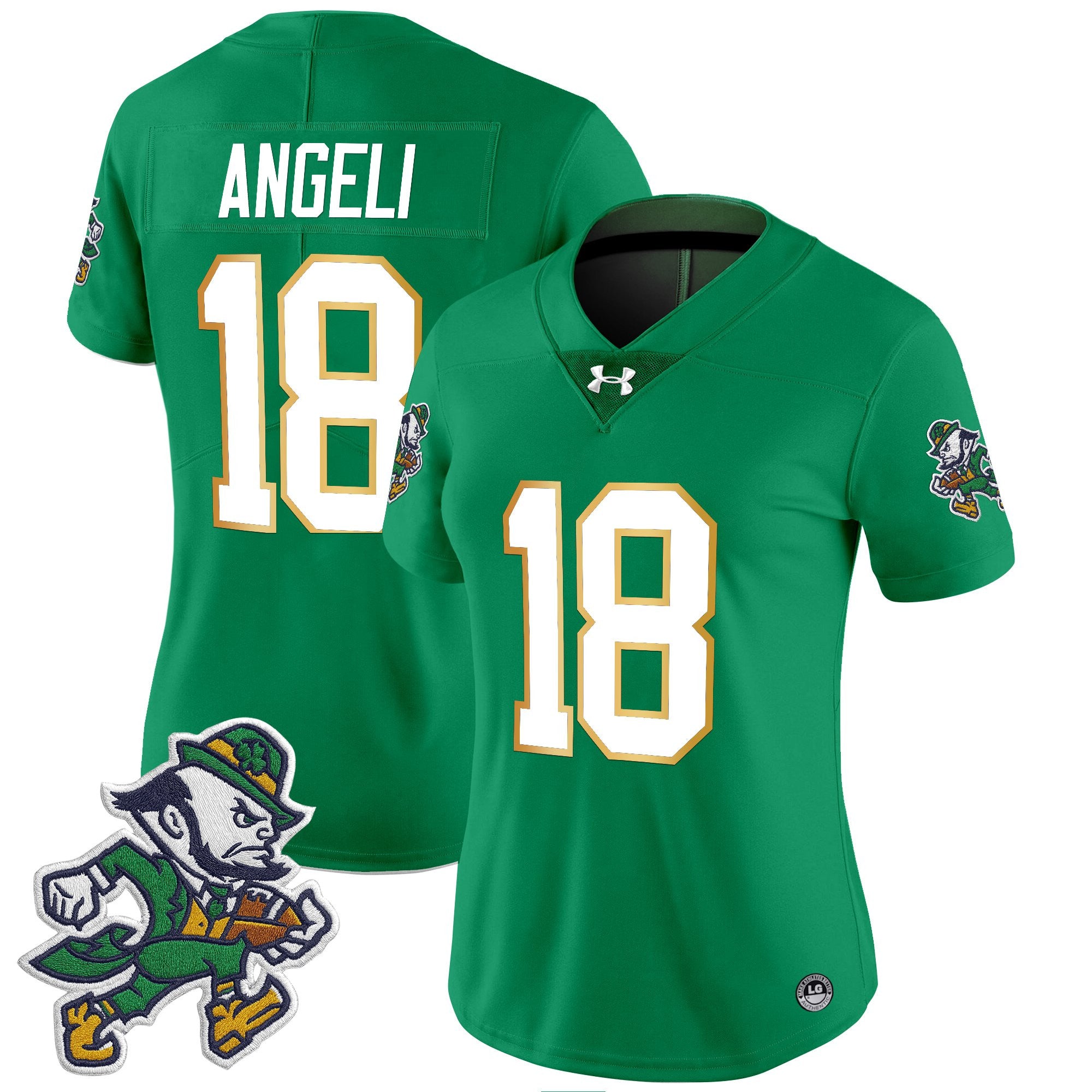 Women's Notre Dame Fighting Irish 2025 'Gridiron Leprechaun Edition' Vapor Limited Jersey – All Stitched