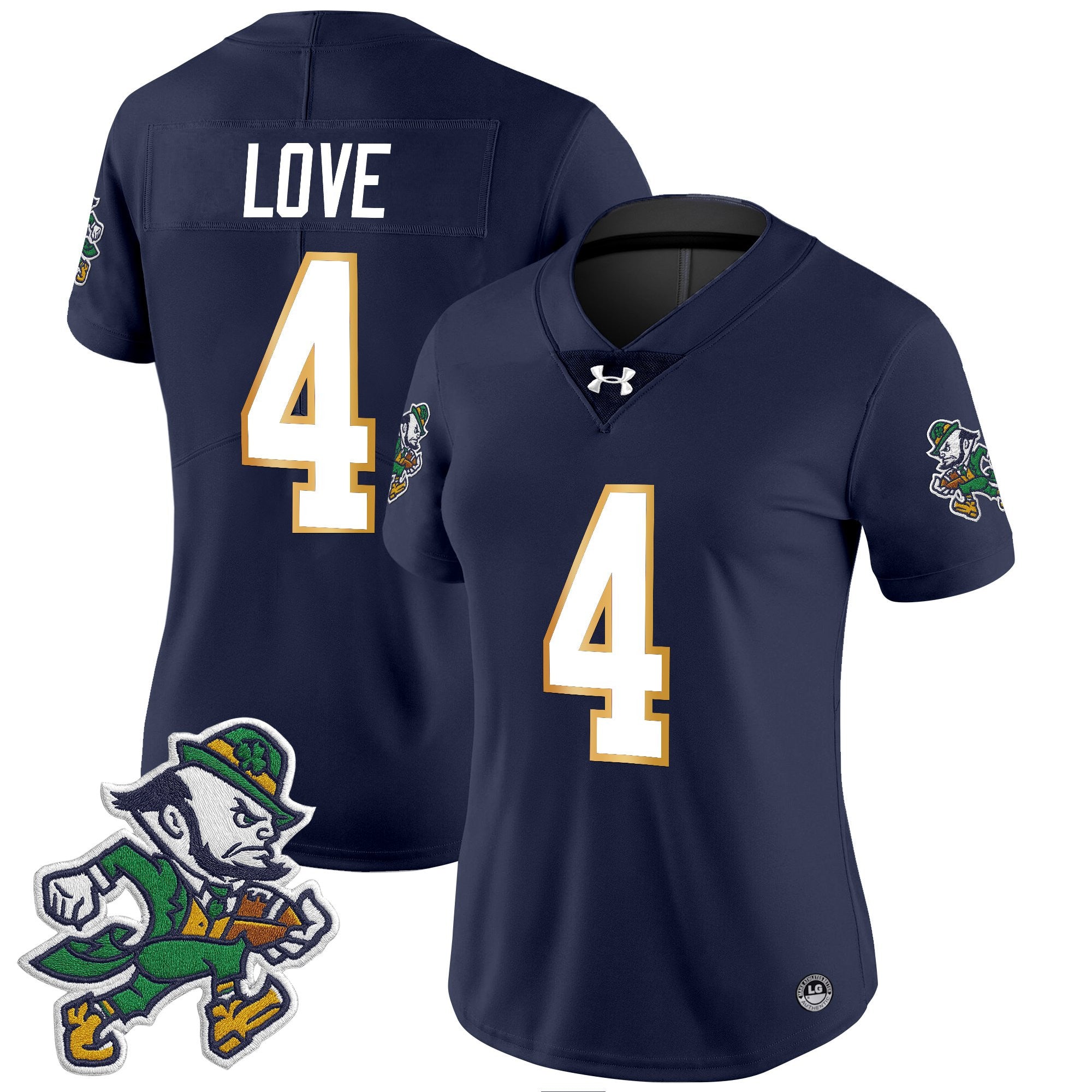 Women's Notre Dame Fighting Irish 2025 'Gridiron Leprechaun Edition' Vapor Limited Jersey – All Stitched