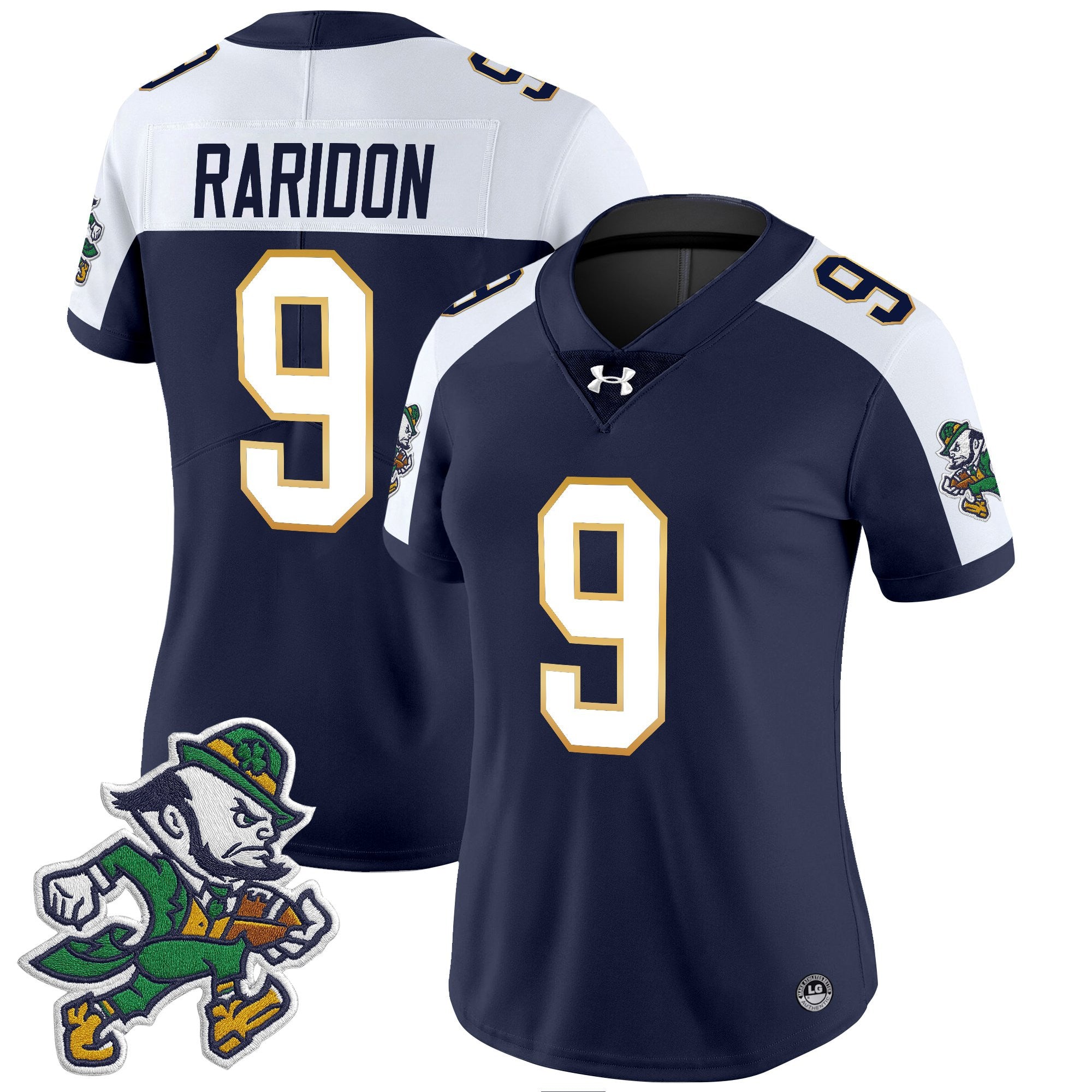 Women's Notre Dame Fighting Irish 2025 'Gridiron Leprechaun Edition' Vapor Limited Jersey – All Stitched