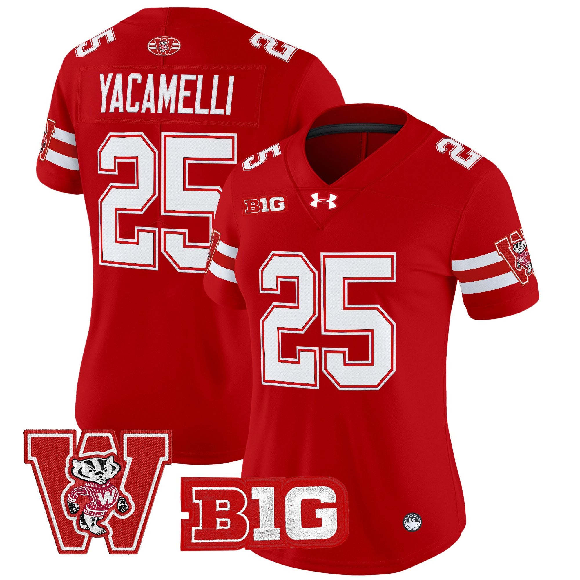 Women's Wisconsin Badgers Throwback Vapor Limited Jersey - All Stitched