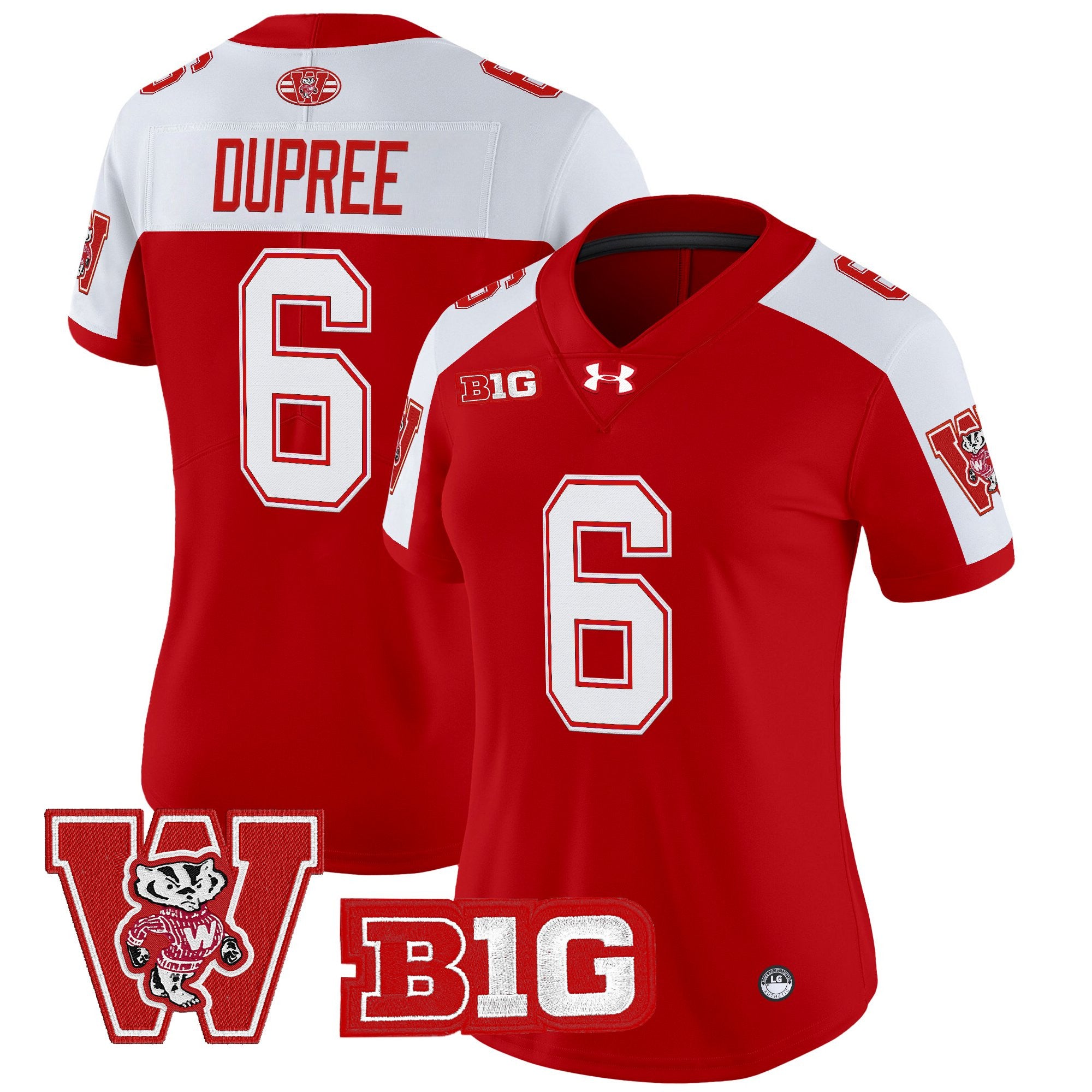 Women's Wisconsin Badgers Throwback Vapor Limited Jersey - All Stitched
