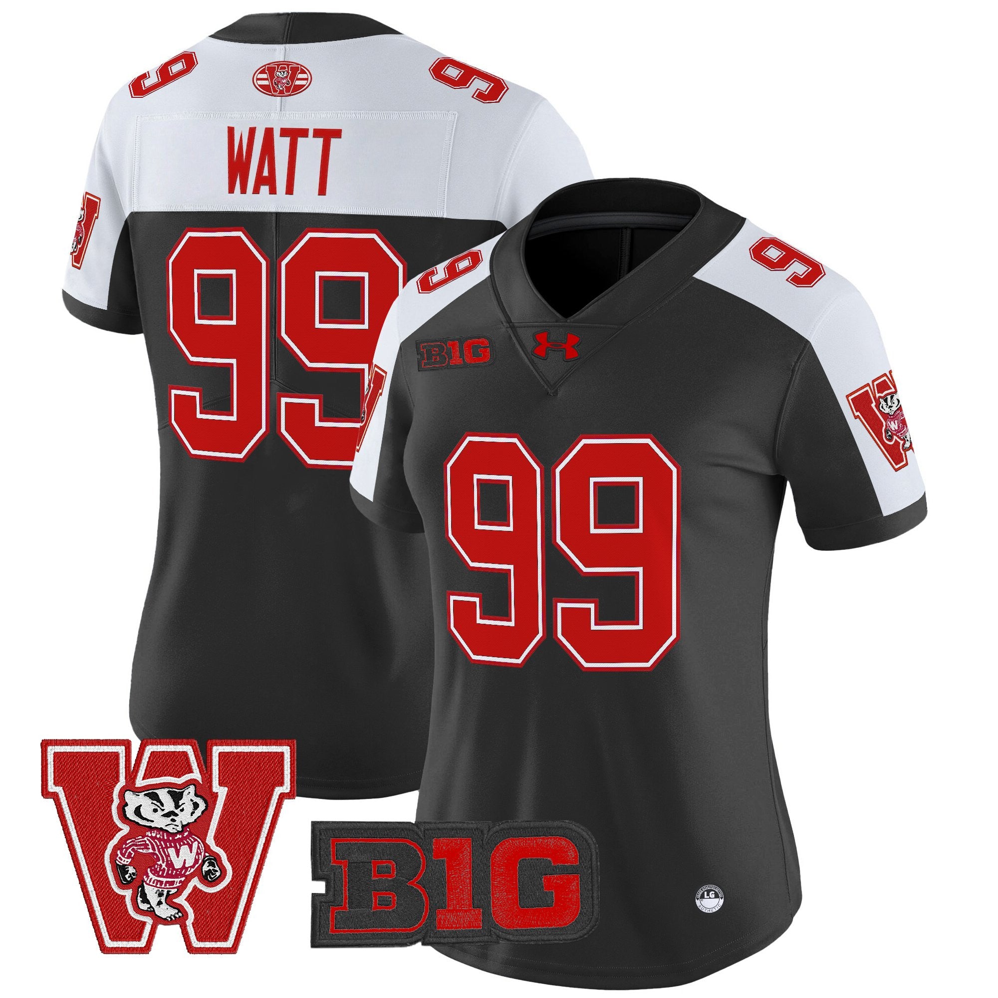 Women's Wisconsin Badgers Throwback Vapor Limited Jersey - All Stitched