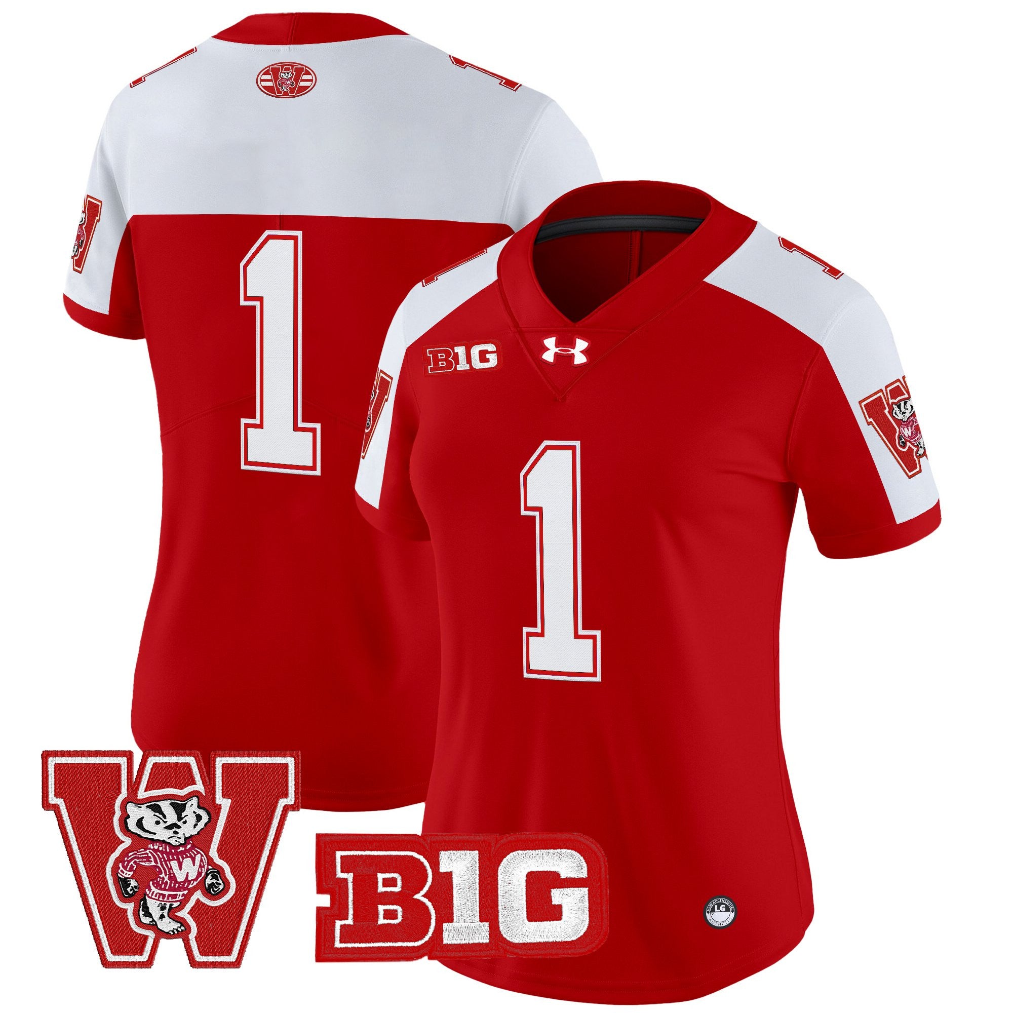 Women's Wisconsin Badgers Throwback Vapor Limited Jersey - All Stitched