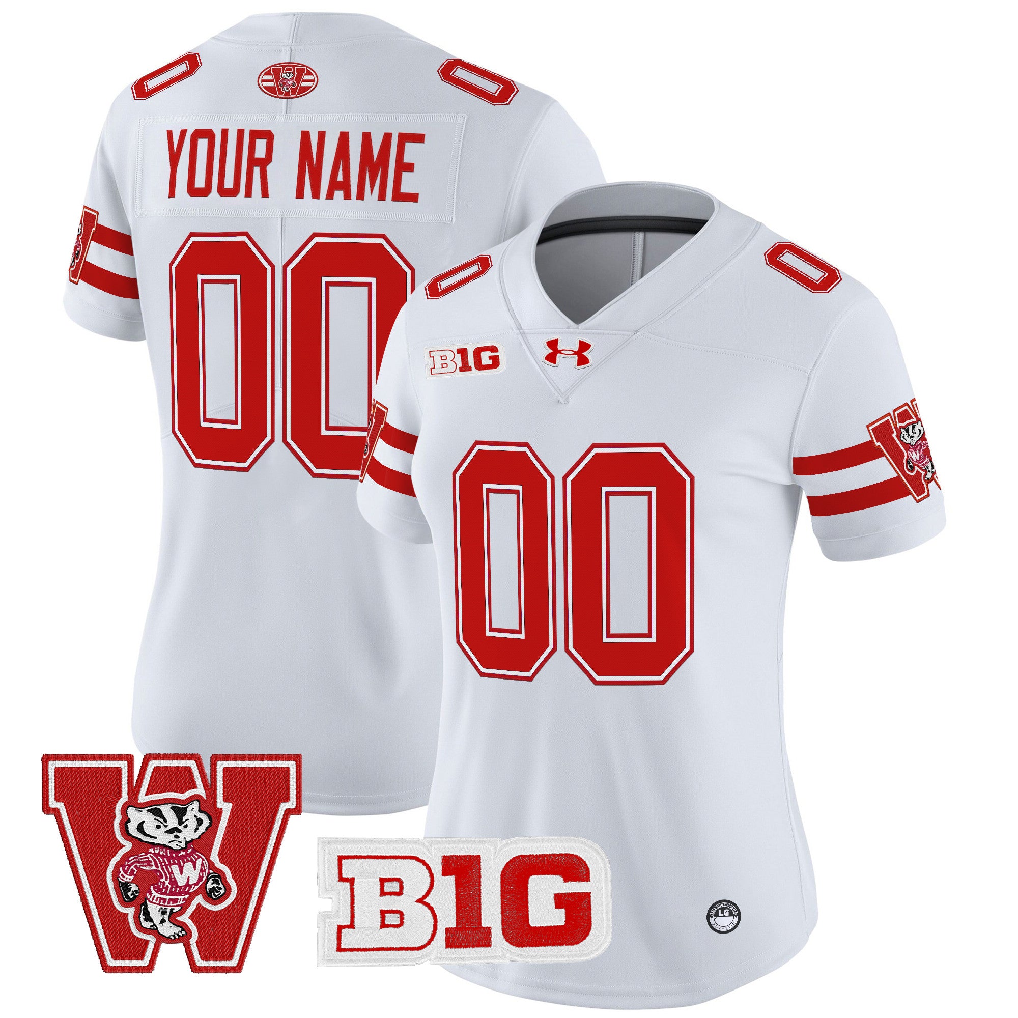 Wisconsin Badgers Throwback Vapor Limited Custom Jersey - All Stitched