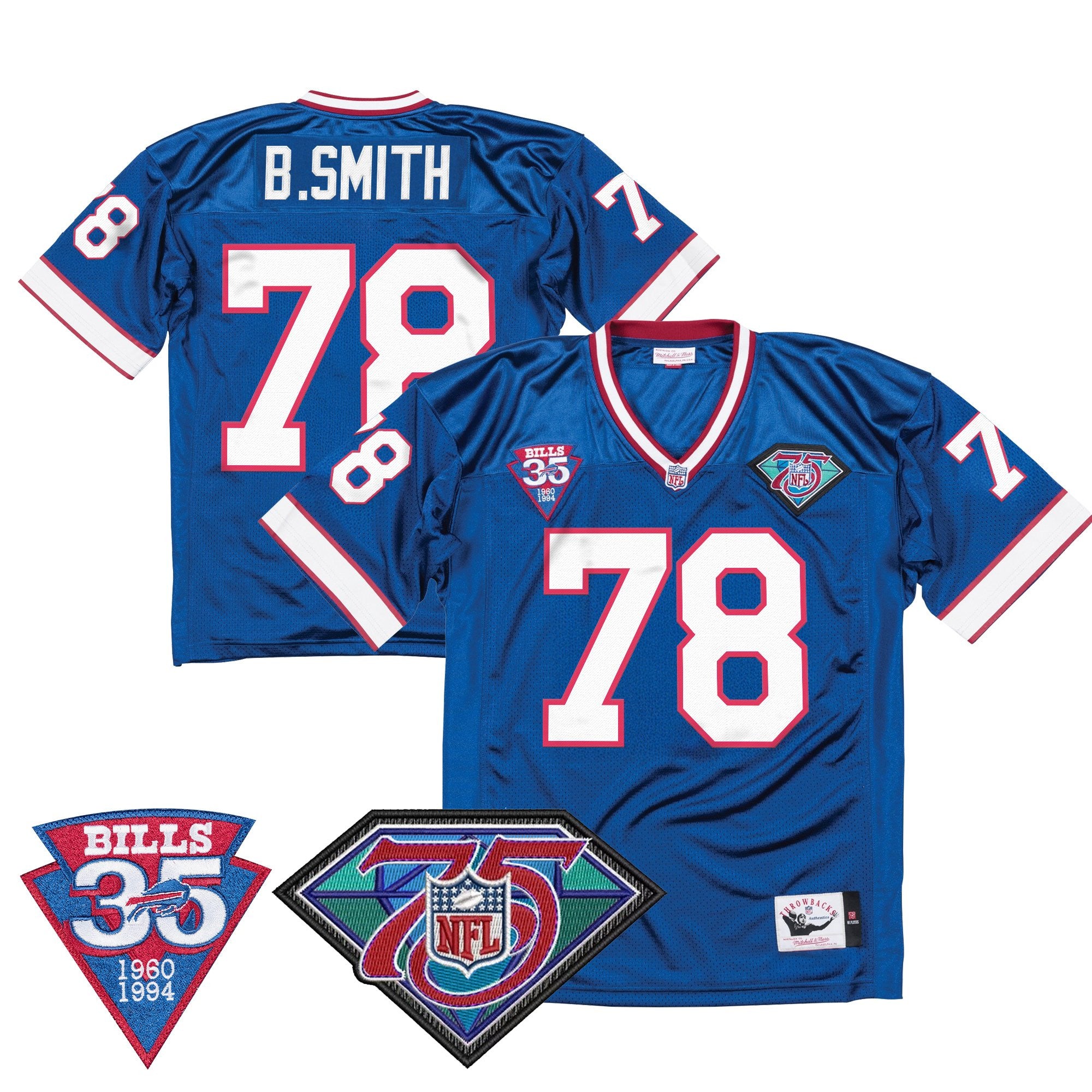 Men's Buffalo Bills Throwback Player Jersey - All Stitched