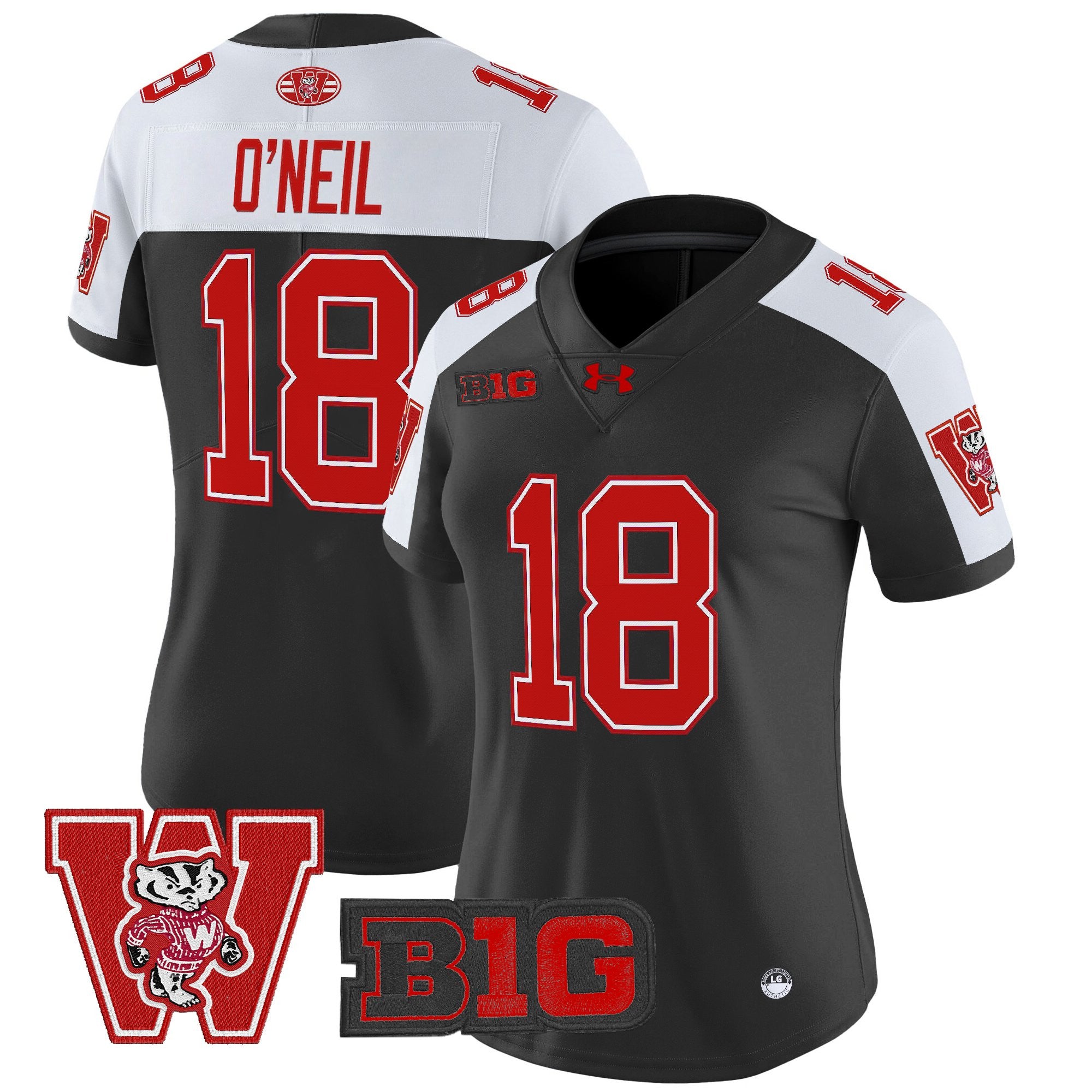 Women's Wisconsin Badgers Throwback Vapor Limited Jersey - All Stitched