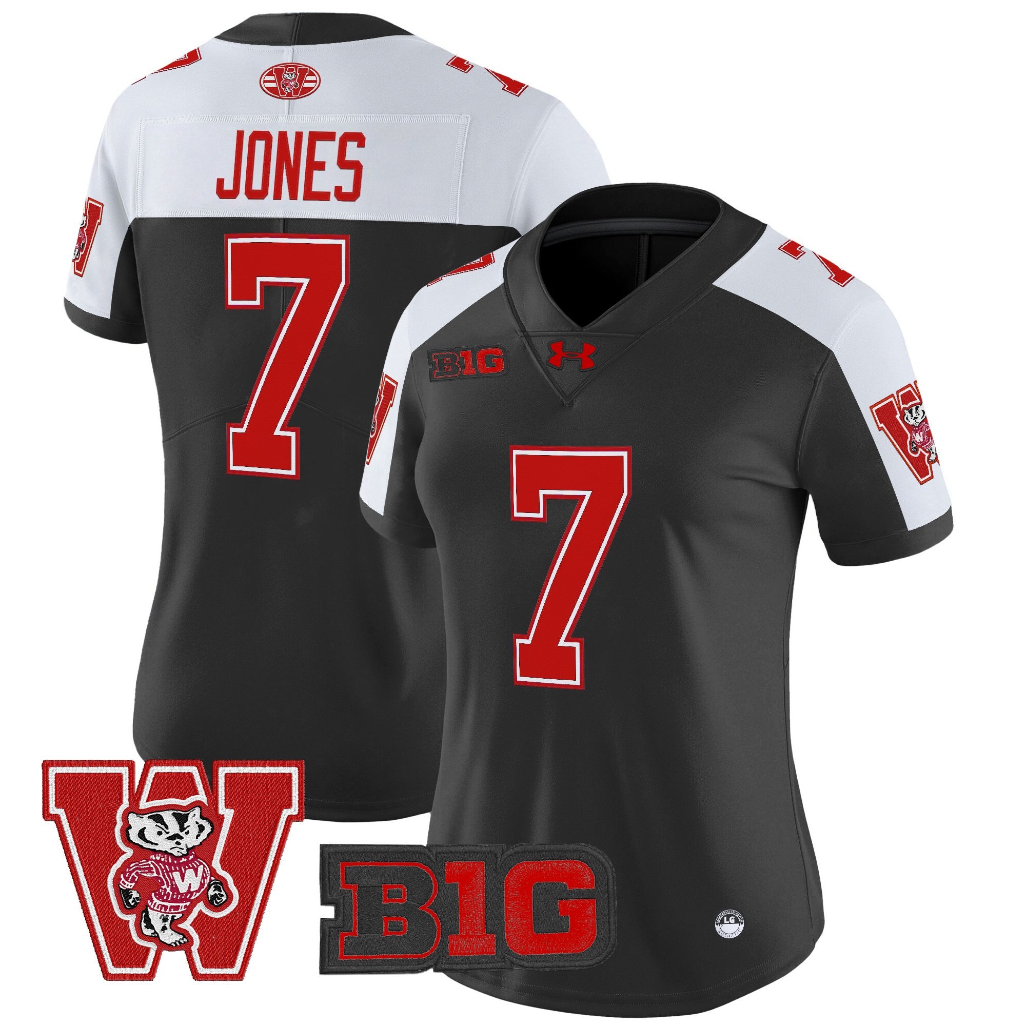 Women's Wisconsin Badgers Throwback Vapor Limited Jersey - All Stitched