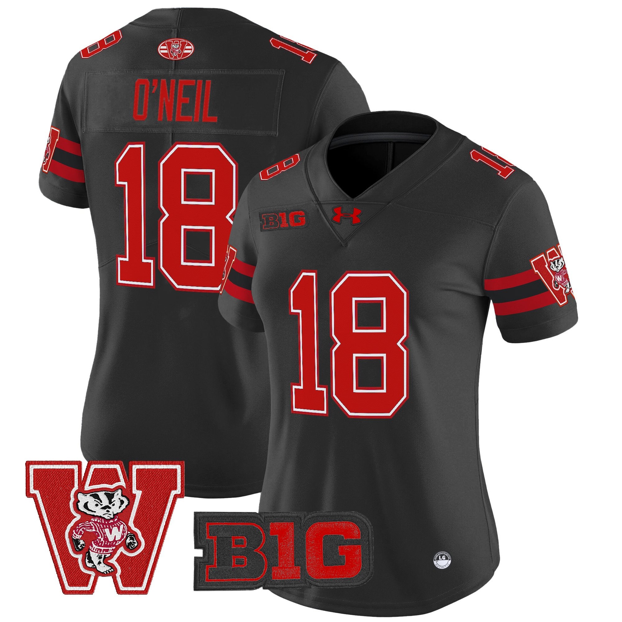 Women's Wisconsin Badgers Throwback Vapor Limited Jersey - All Stitched