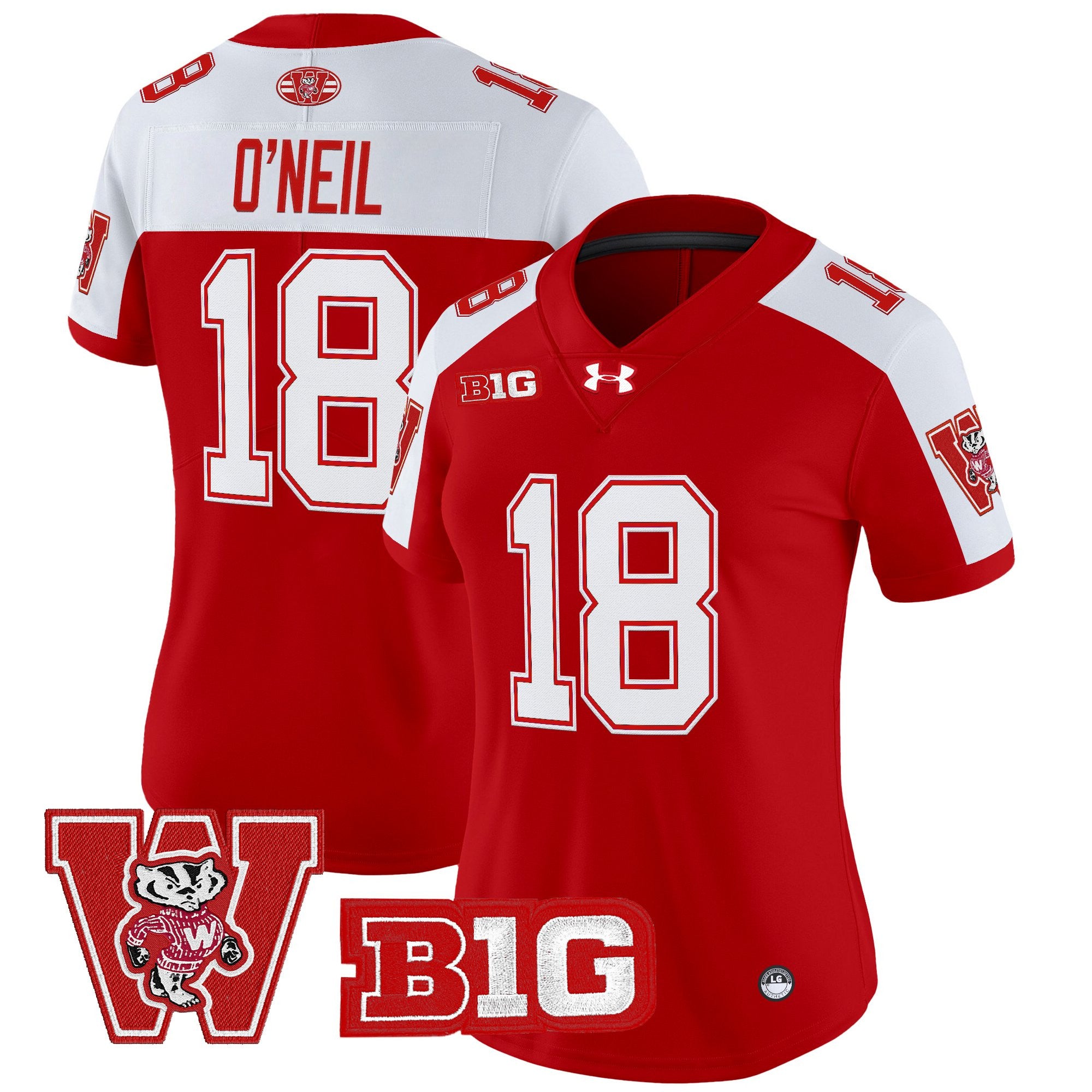Women's Wisconsin Badgers Throwback Vapor Limited Jersey - All Stitched