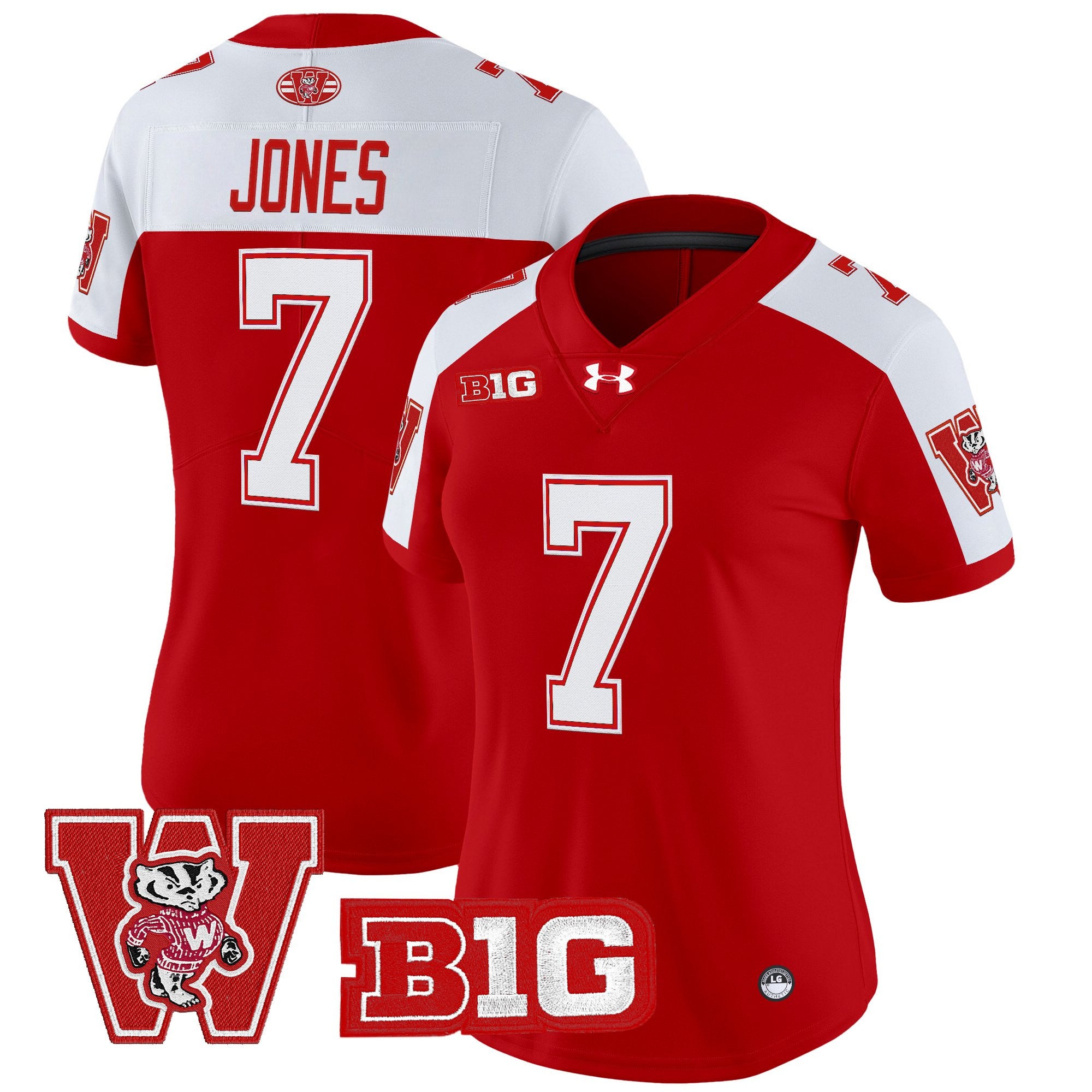 Women's Wisconsin Badgers Throwback Vapor Limited Jersey - All Stitched