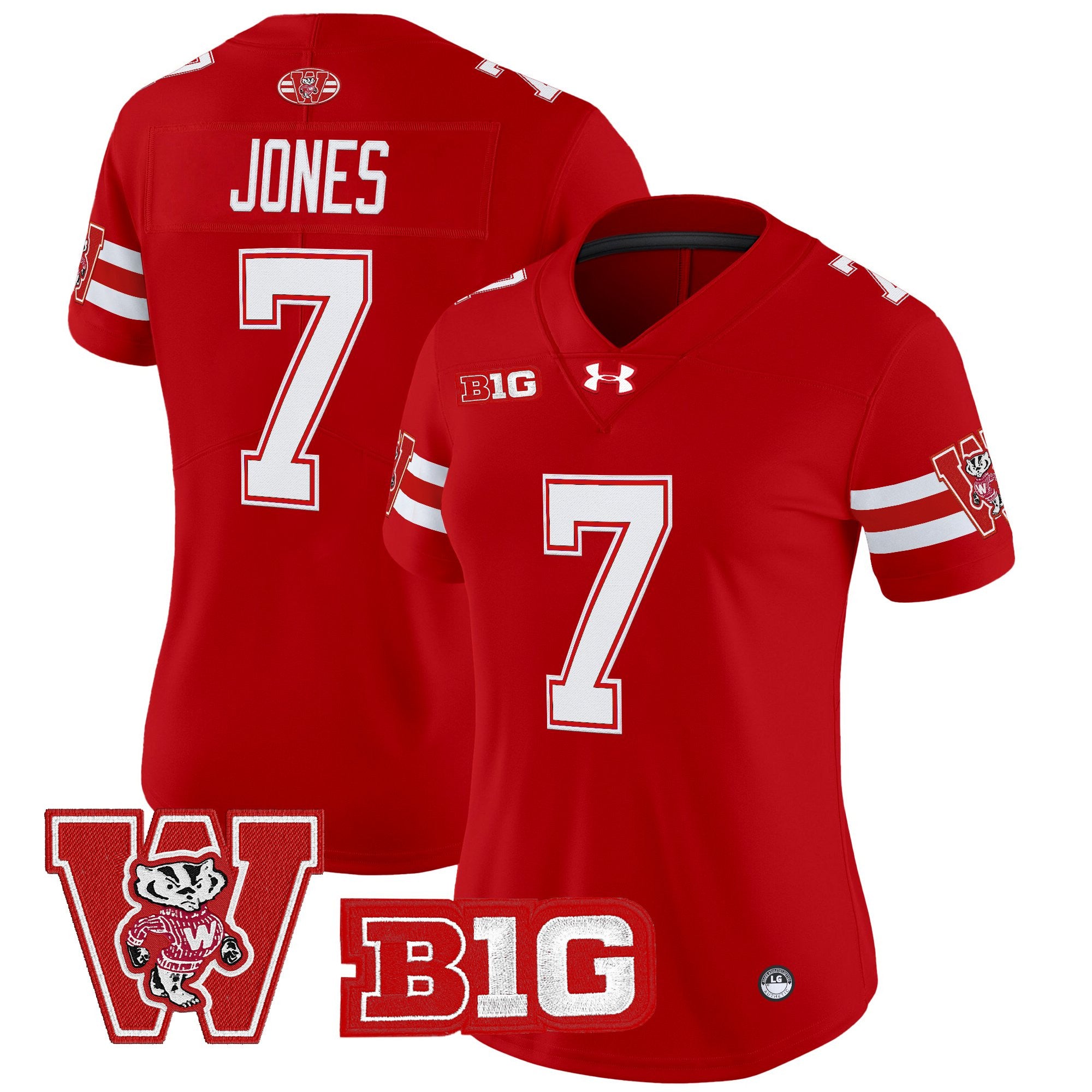 Women's Wisconsin Badgers Throwback Vapor Limited Jersey - All Stitched