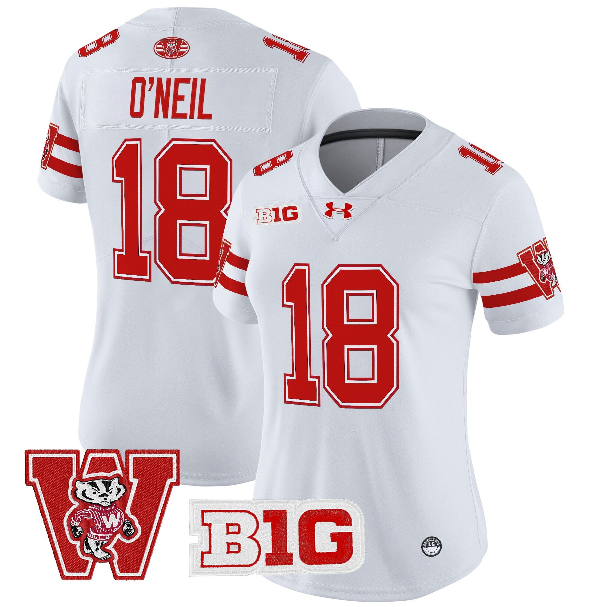 Women's Wisconsin Badgers Throwback Vapor Limited Jersey - All Stitched