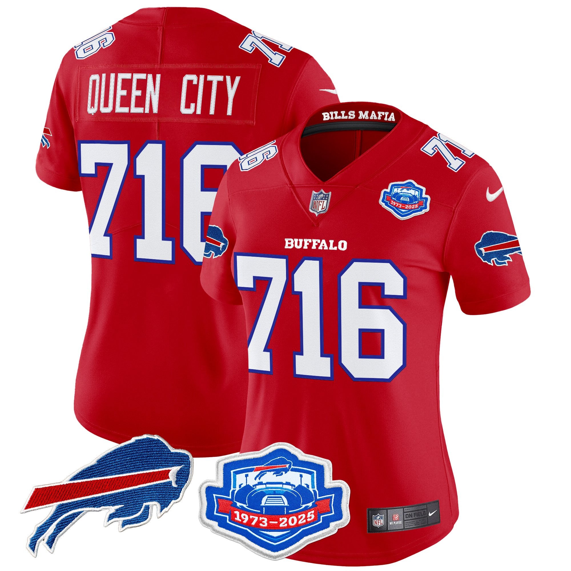 Women's Buffalo Bills 2025 "Rivalries" Vapor Limited Jersey - Farewell Season Patch - All Stitched
