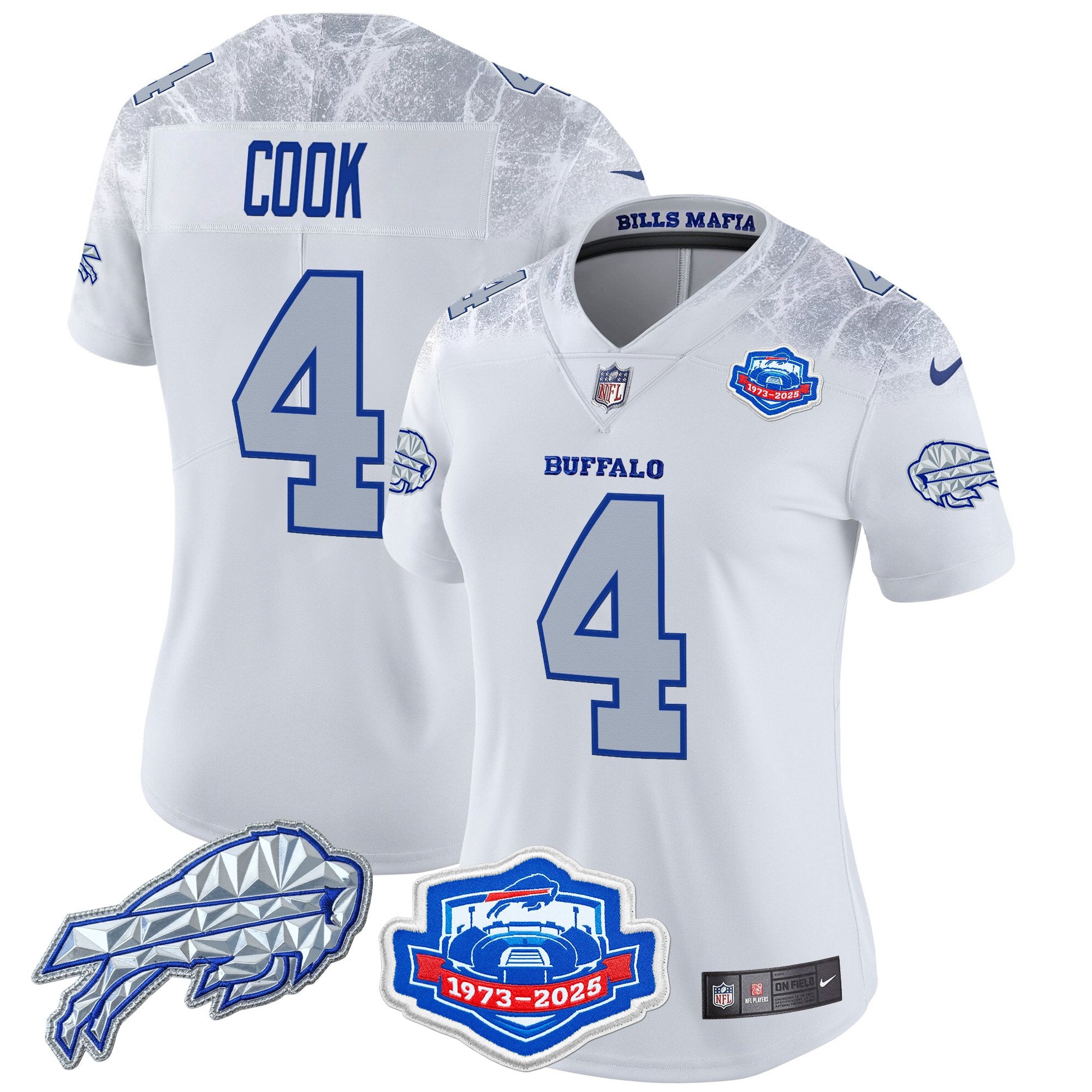 Women's Buffalo Bills 2025 "Rivalries" Vapor Limited Jersey - Farewell Season Patch - All Stitched