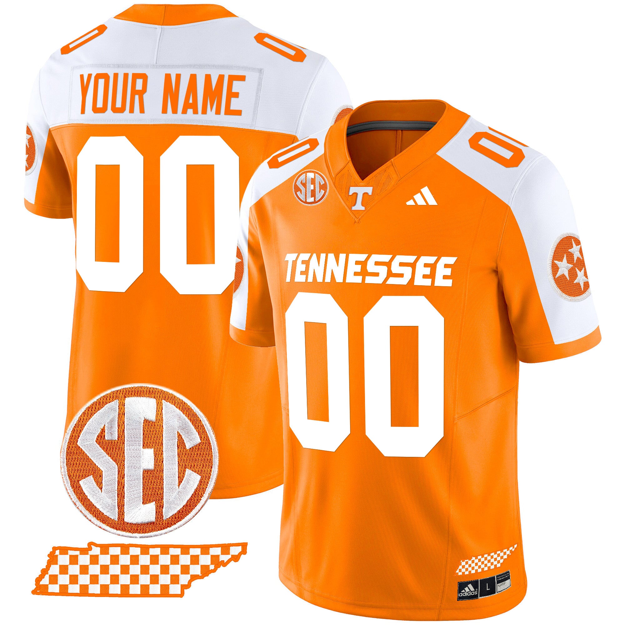 Tennessee Volunteers 'Rebrand 2026' Checkerboard Vapor Limited Custom Jersey - All Stitched