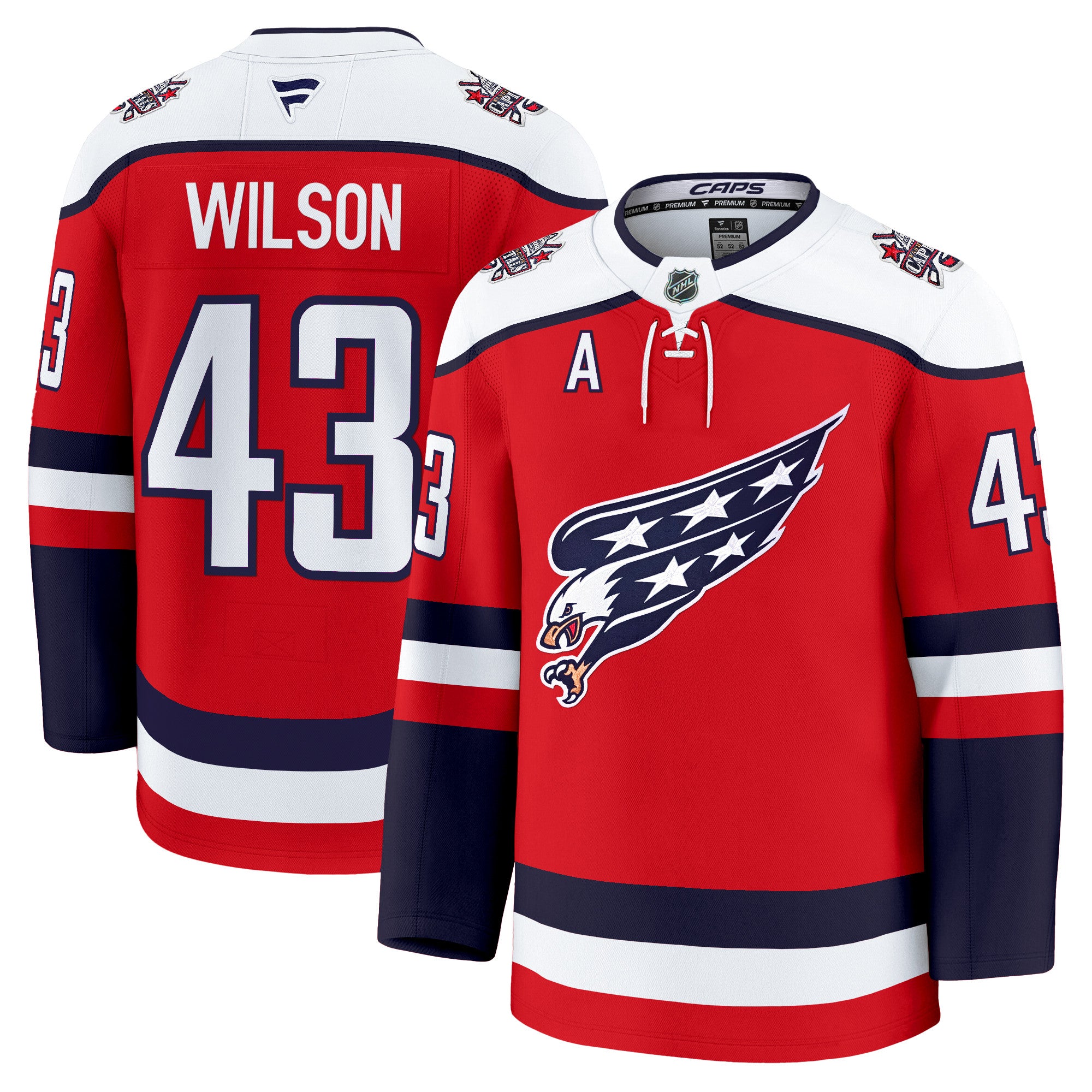 Washington Capitals Screaming Eagle Alternate Premium Jersey - All Stitched