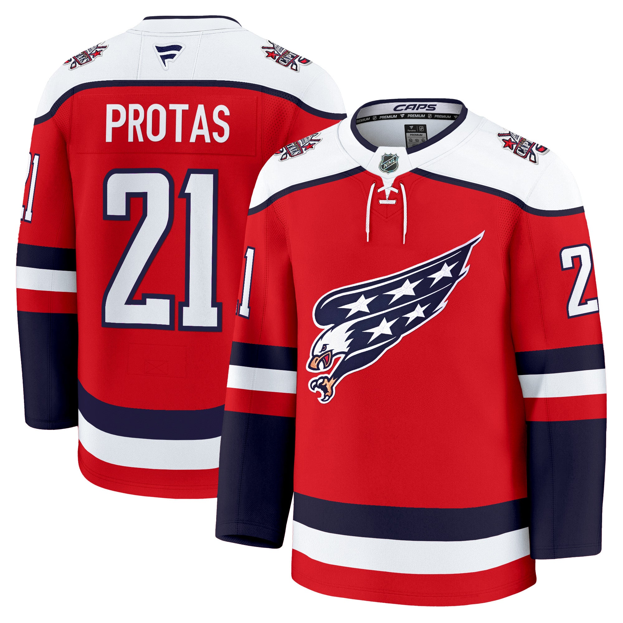 Washington Capitals Screaming Eagle Alternate Premium Jersey - All Stitched