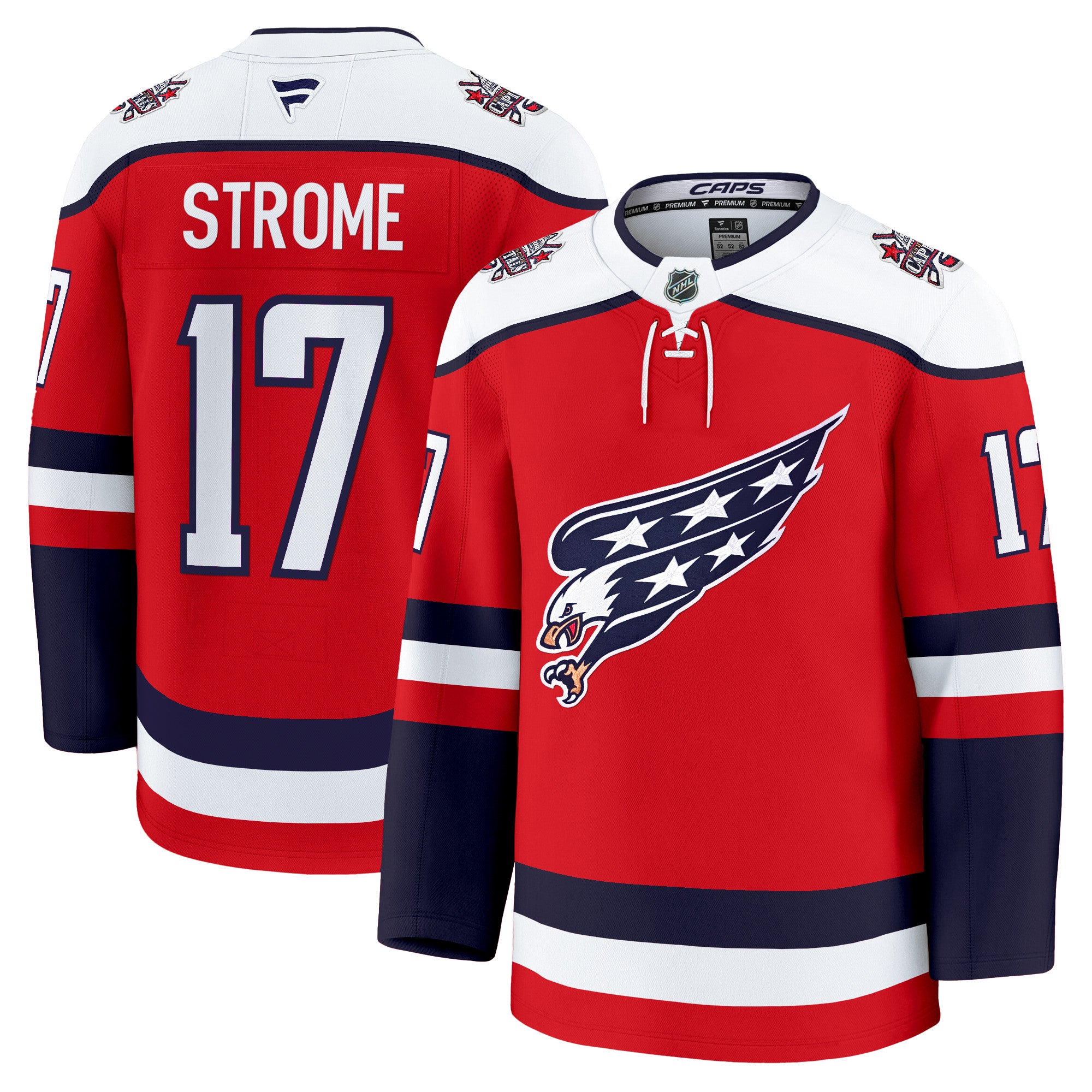 Washington Capitals Screaming Eagle Alternate Premium Jersey - All Stitched