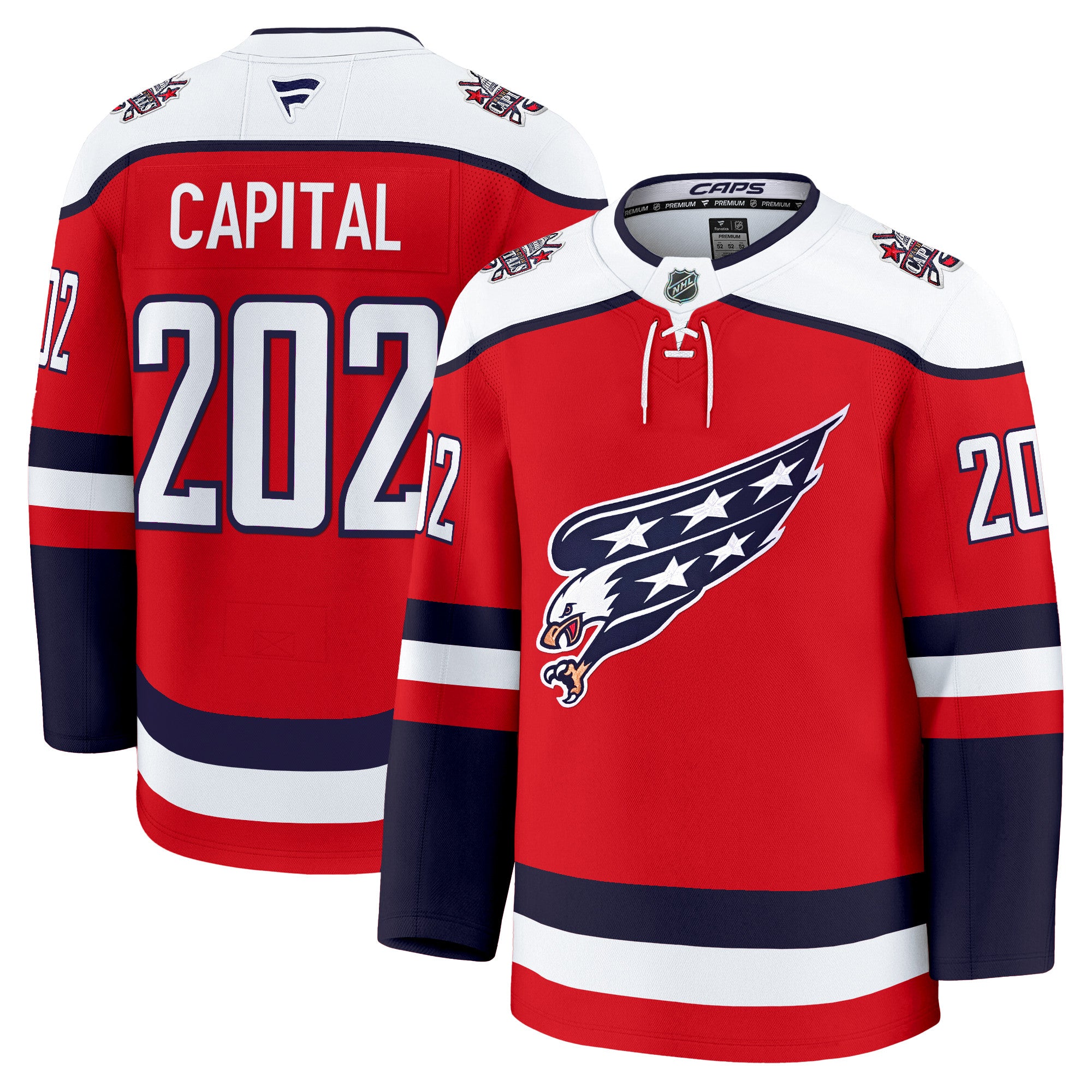 Washington Capitals Screaming Eagle Alternate Premium Jersey - All Stitched