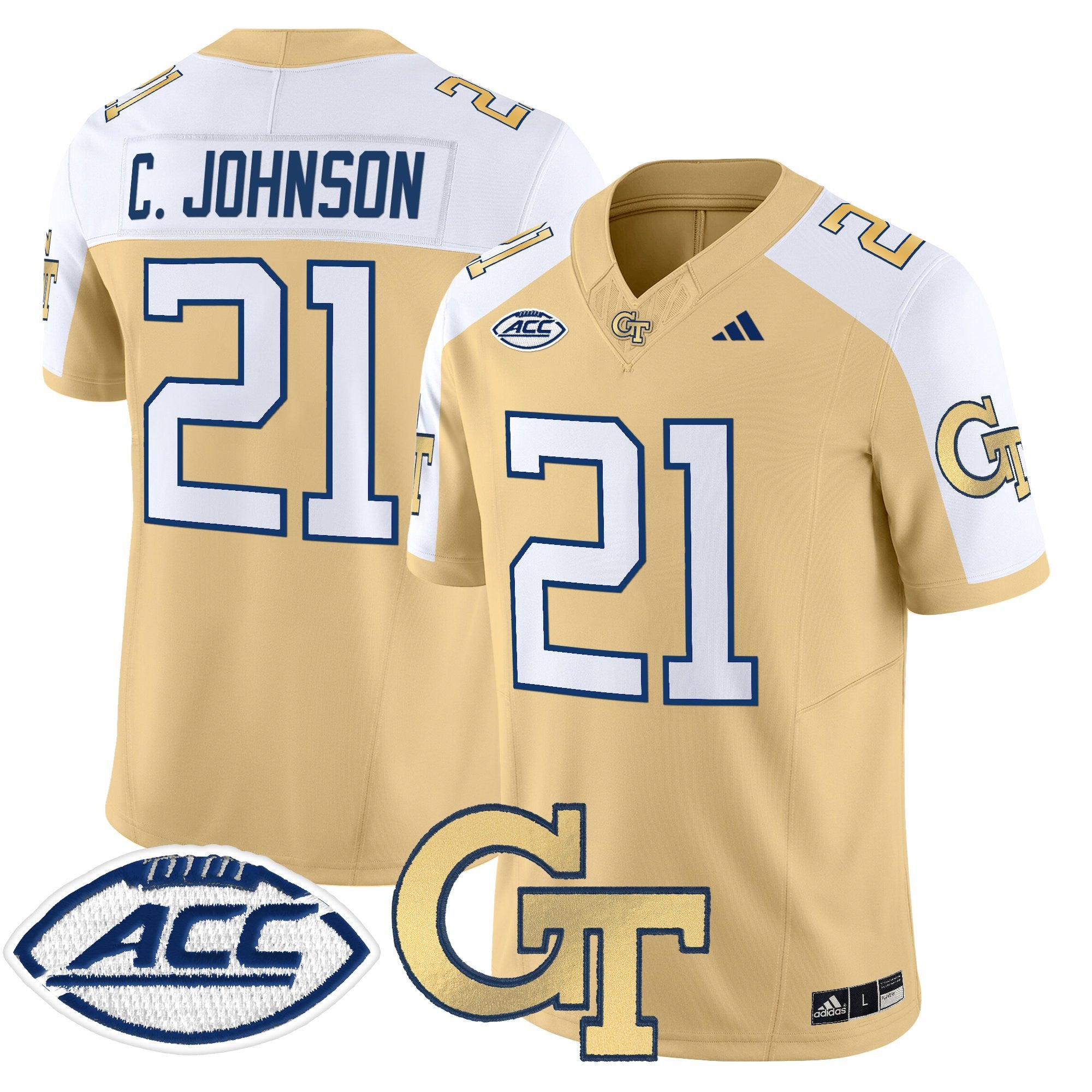 Youth's Georgia Tech Yellow Jackets 2025 Vapor Limited Jersey - All stitched