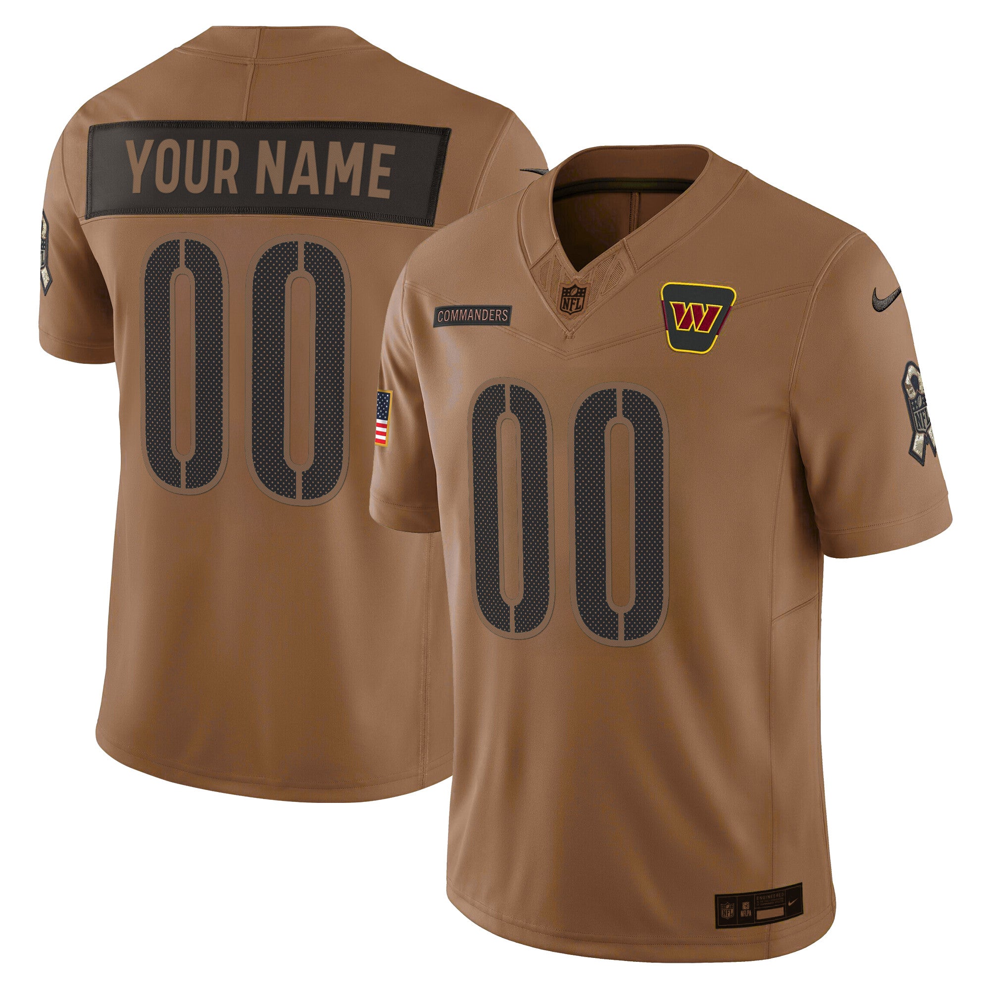 Washington Commanders 2025 Salute to Service Vapor Limited Custom Jersey - All Stitched