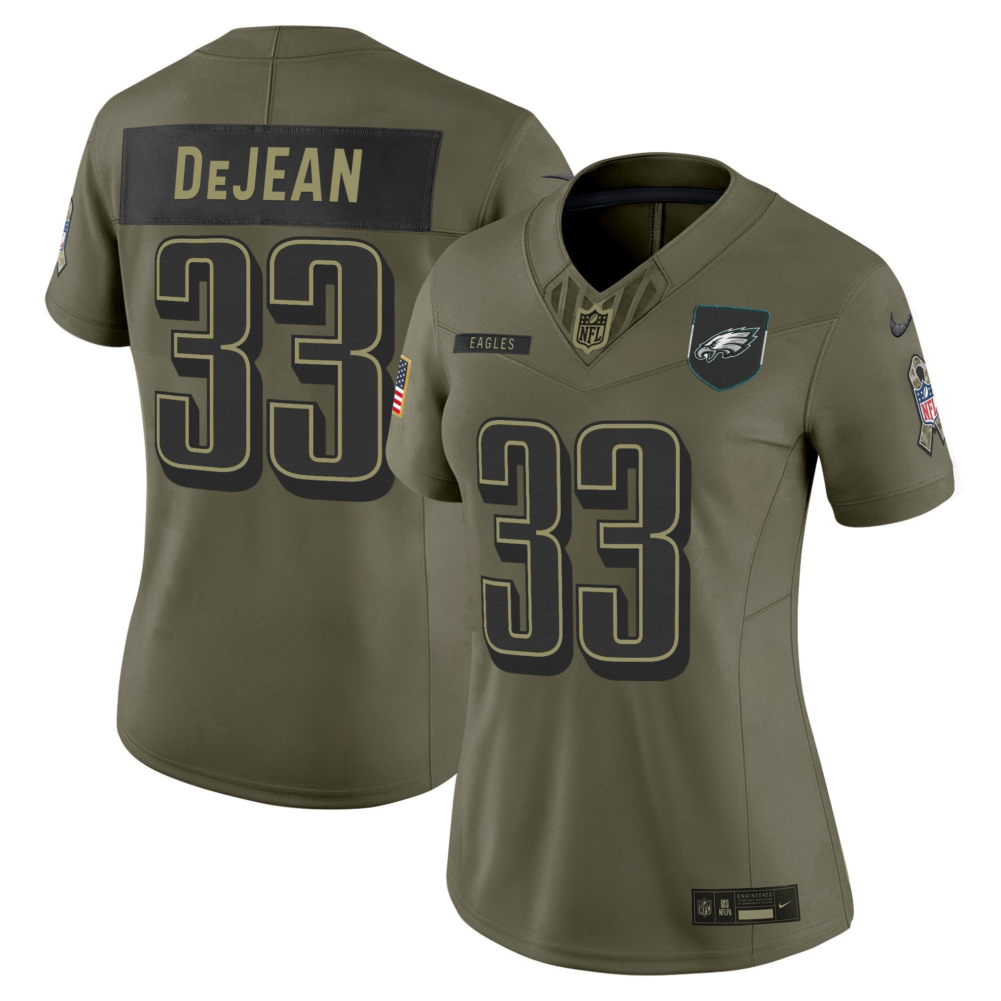 Women's Philadelphia Eagles 2025 Salute to Service Limited Jersey - All Stitched